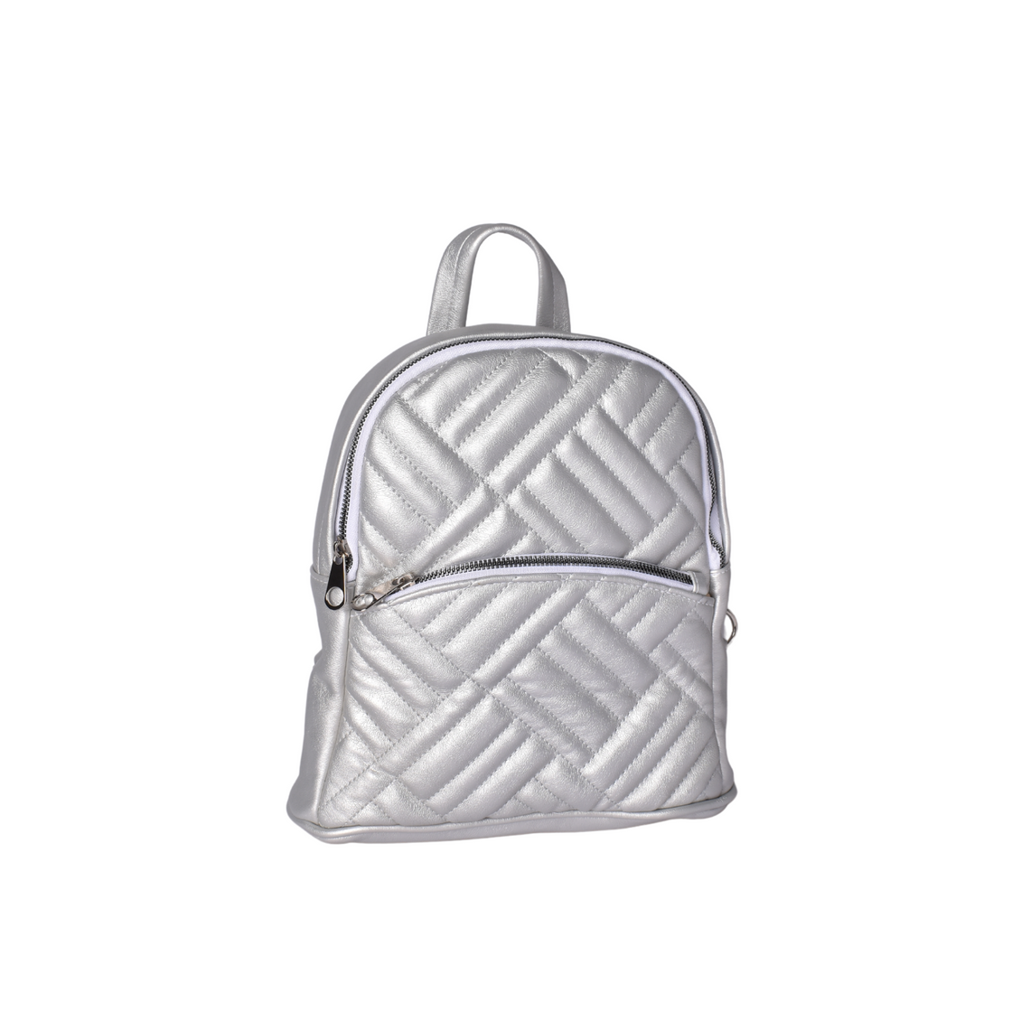 Quilted Leather Backpack Bag