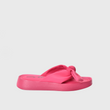 Braided Open Toe Slipper Fuchsia