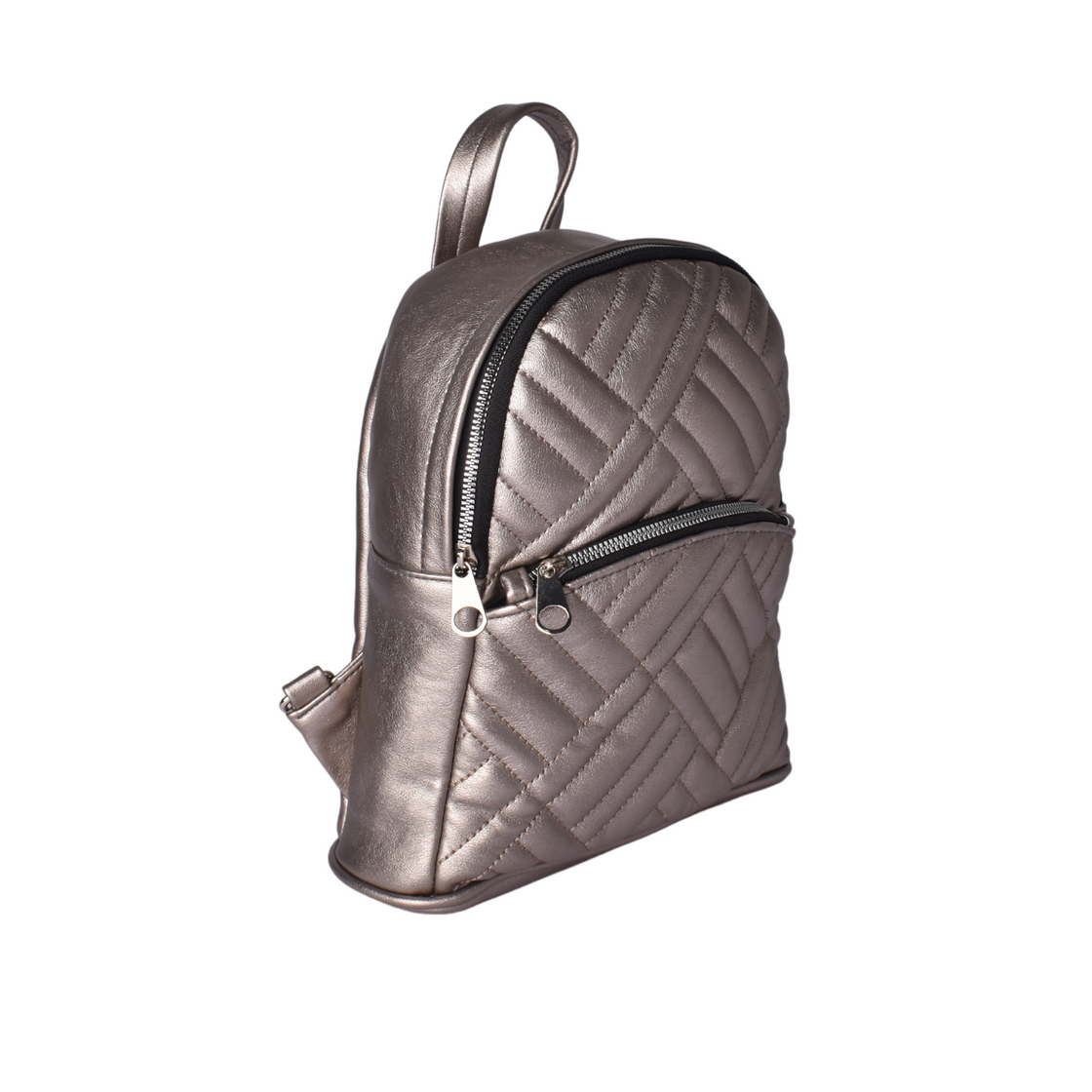 Quilted Leather Backpack Bag