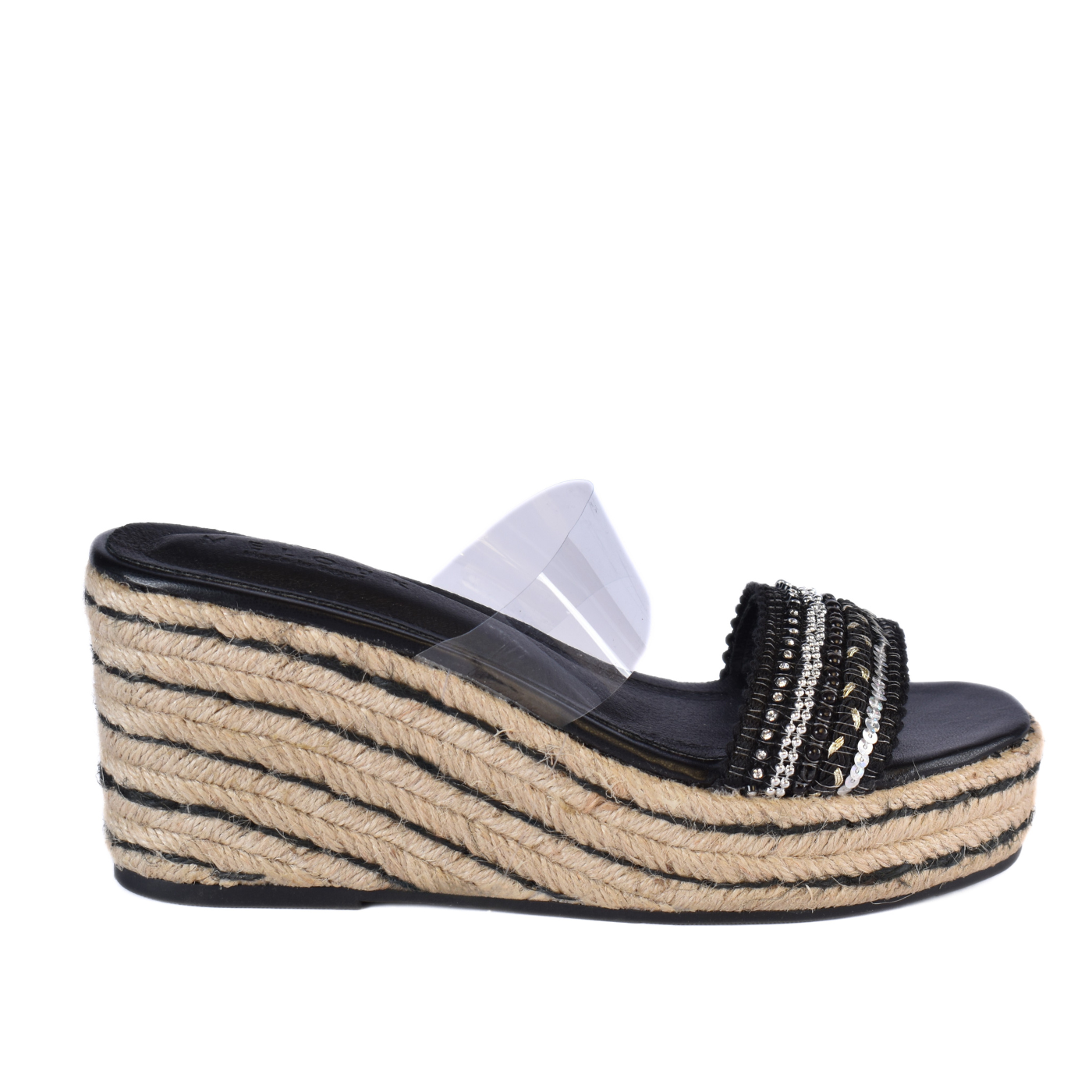 Transparent Slipper Heeled With Strap Details Melouk