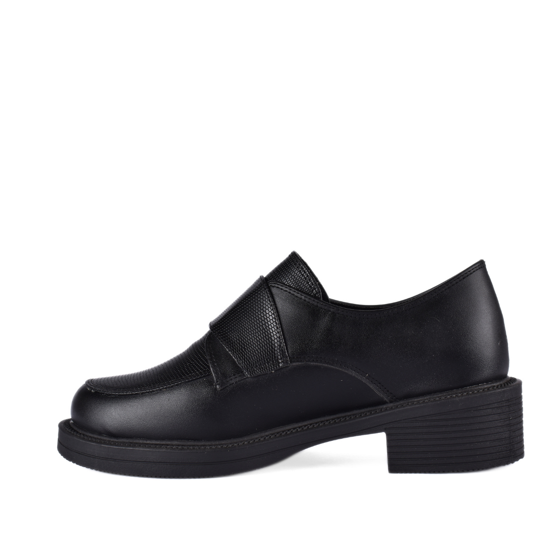 Stiched Leather Flat Loafers