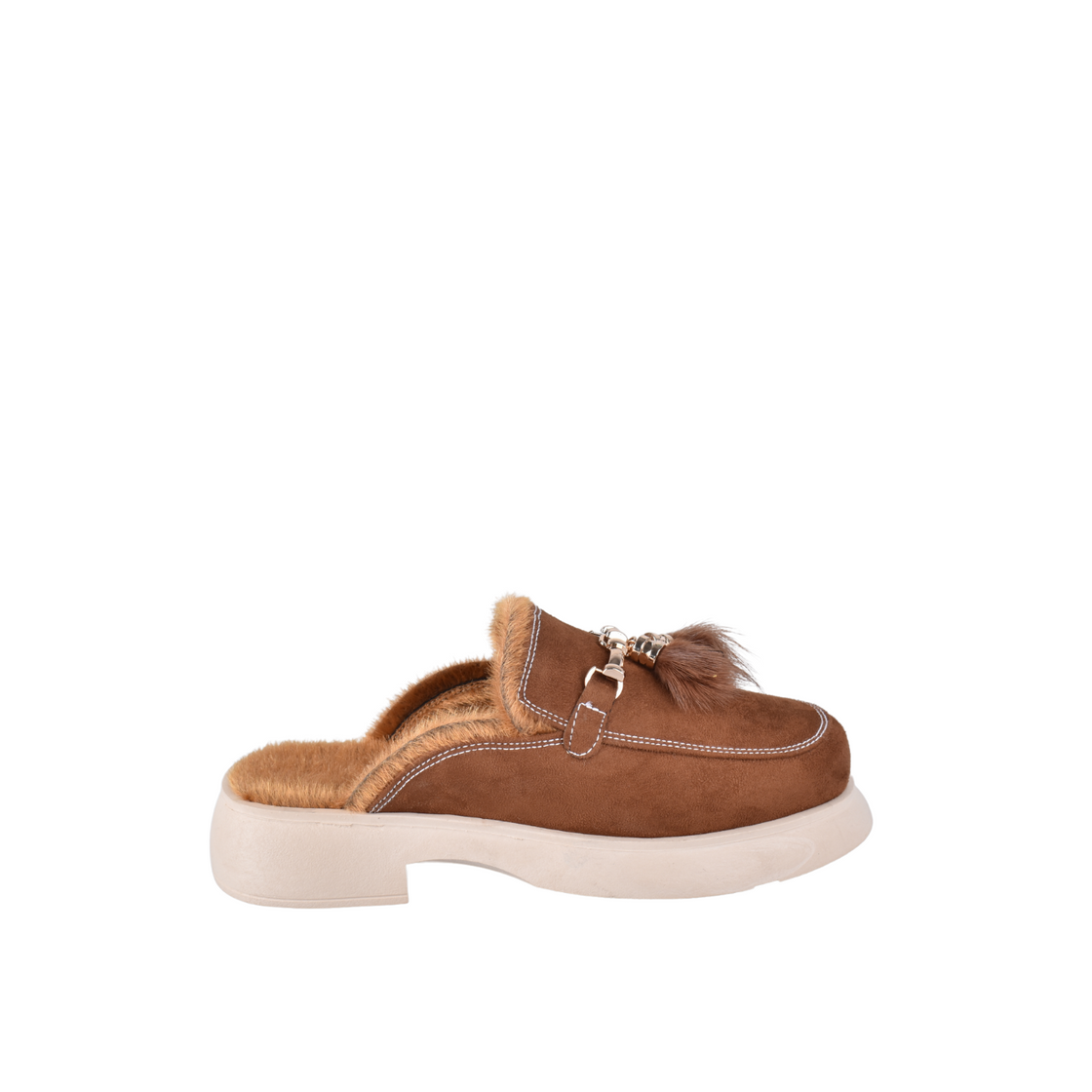 Suede Comfy Clogs With Buckle