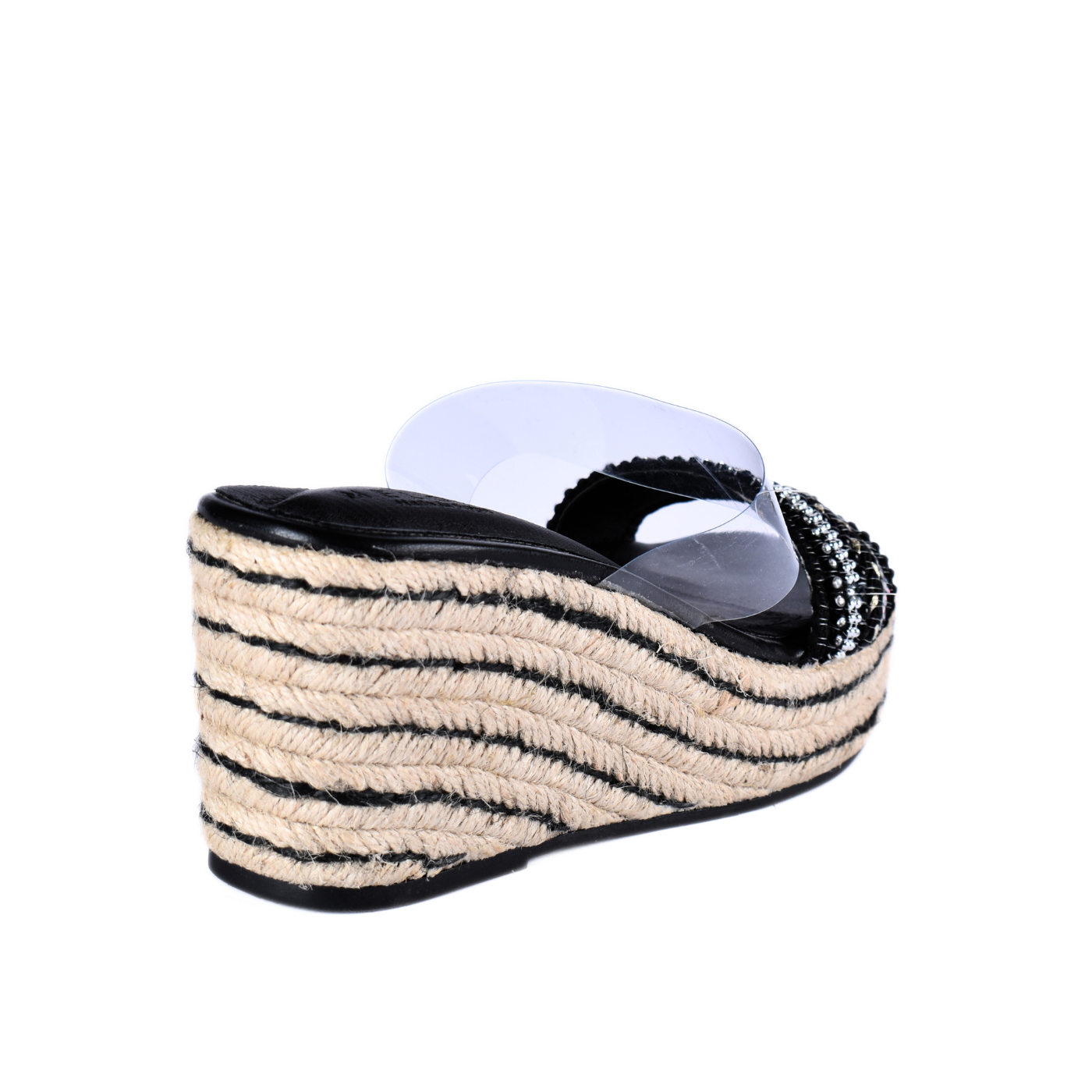 Transparent Slipper Heeled With Strap Details Melouk