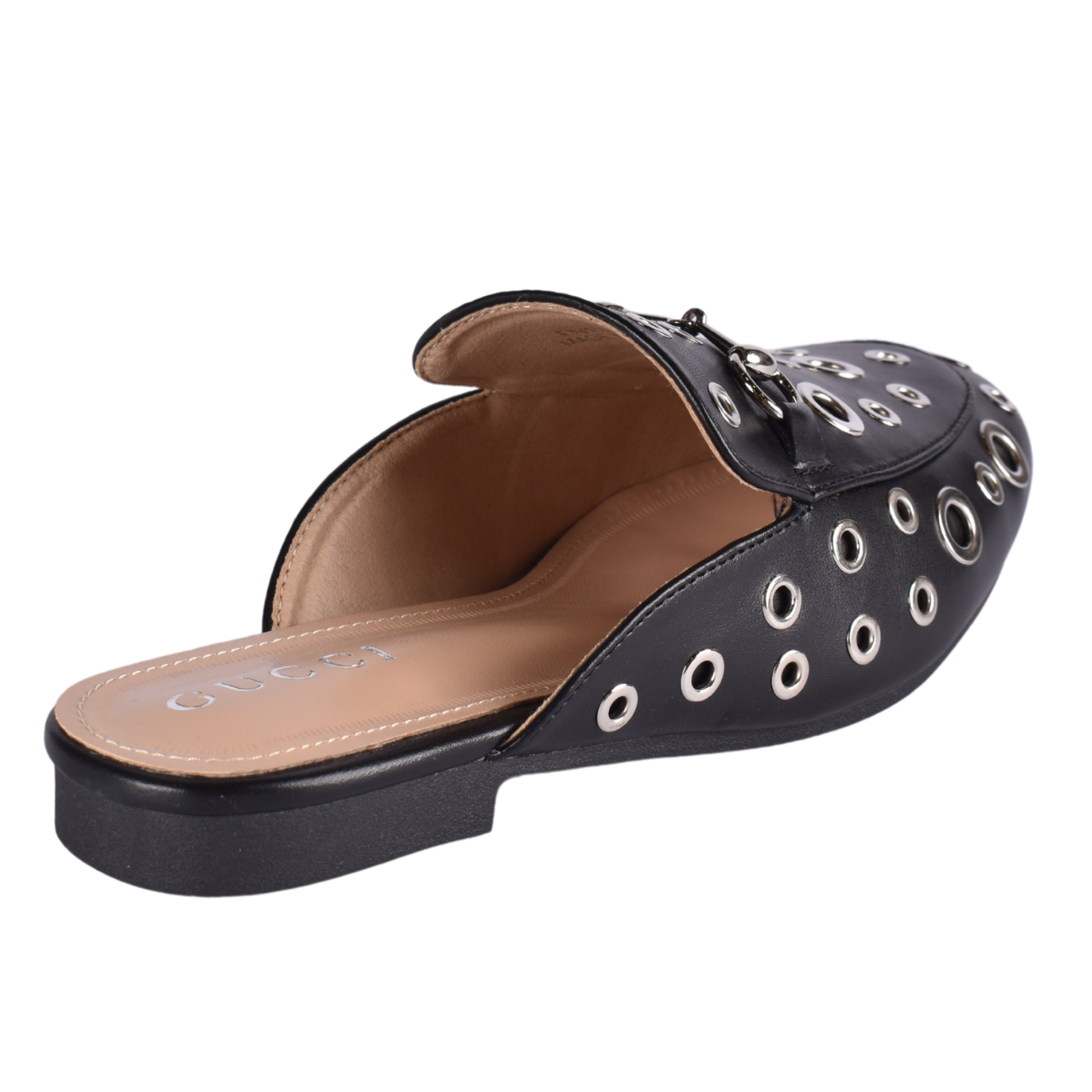 Trendy Slip-On Flats with Circular Buckle Accent Melouk