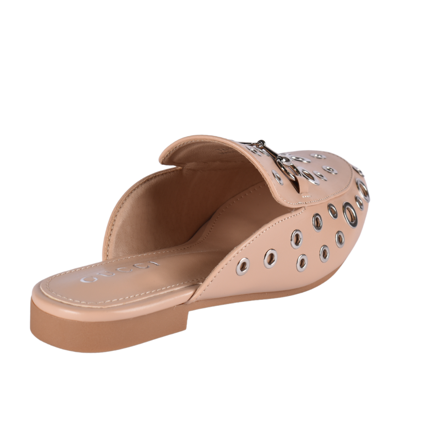 Trendy Slip-On Flats with Circular Buckle Accent Melouk
