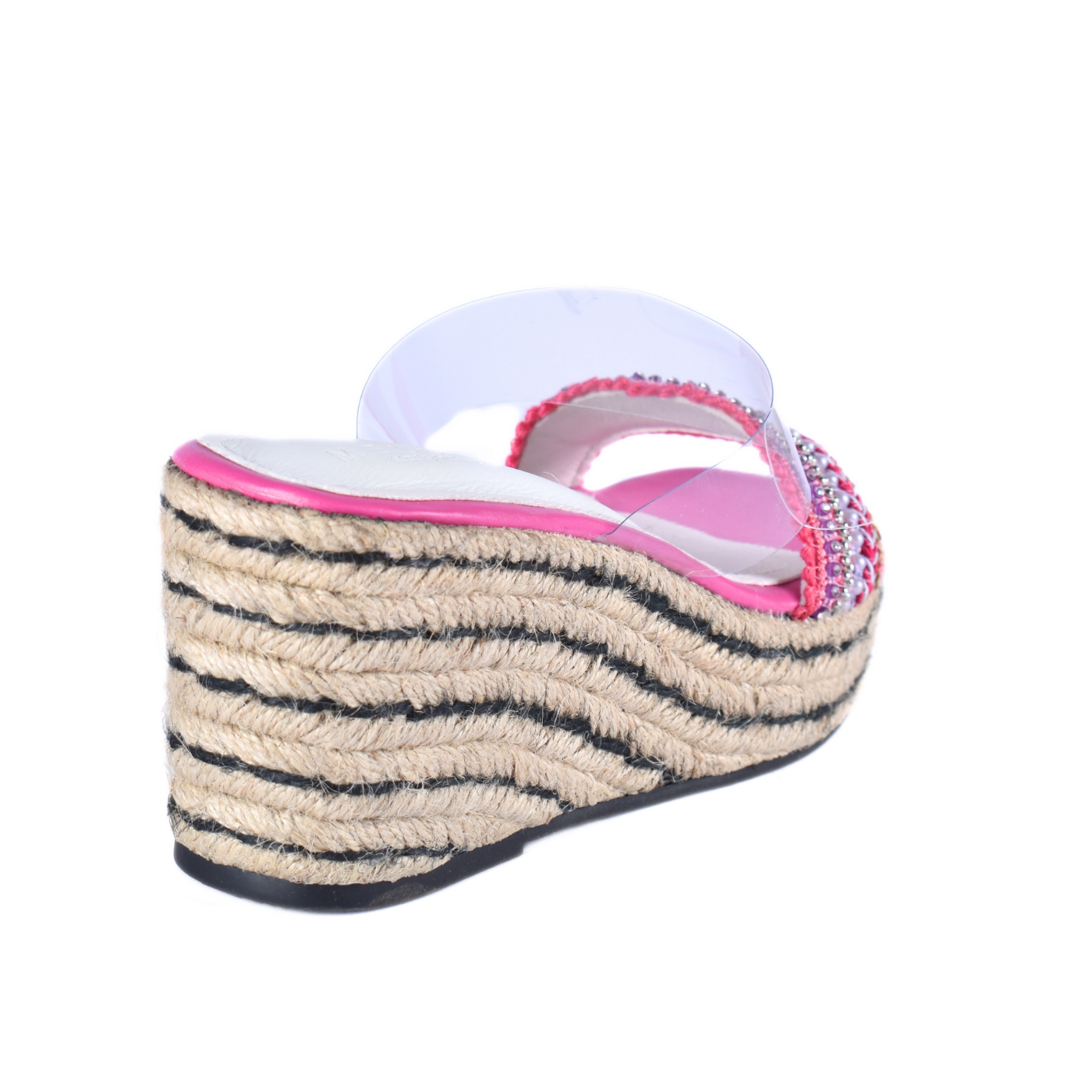 Transparent Slipper Heeled With Strap Details Melouk