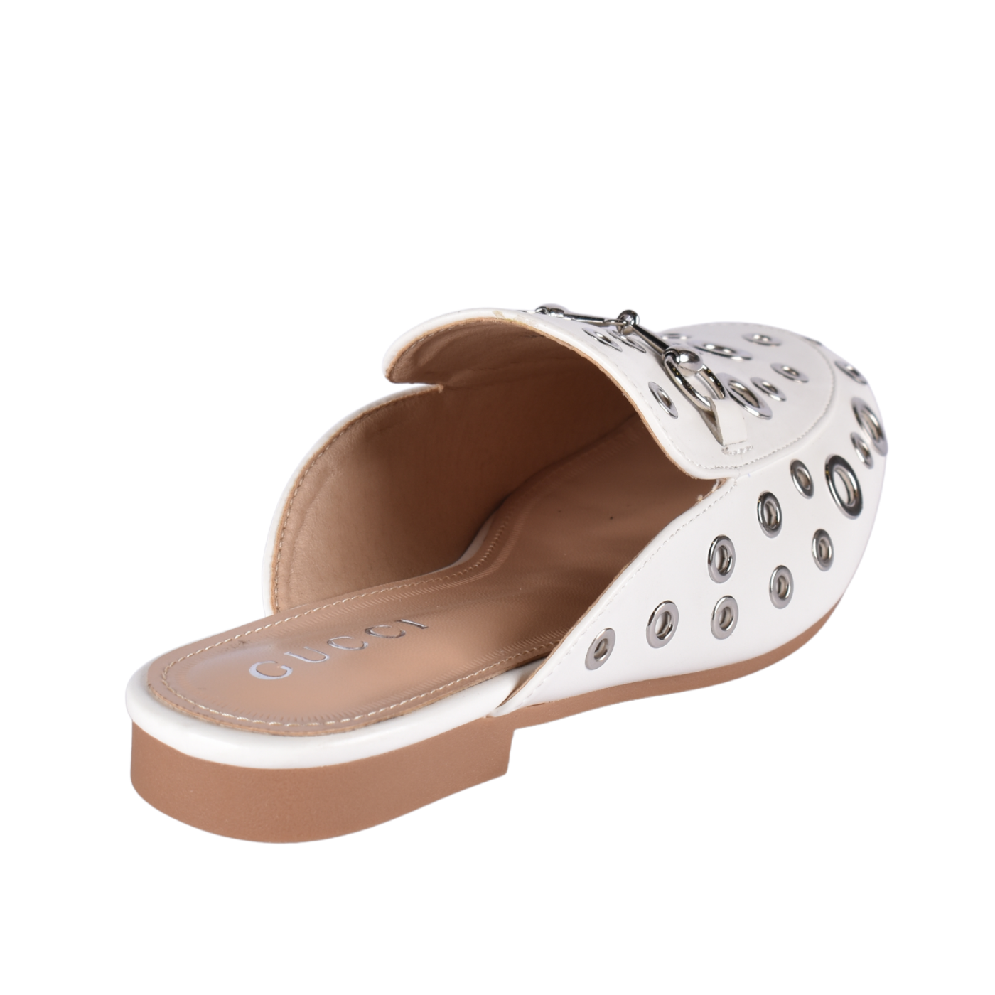 Trendy Slip-On Flats with Circular Buckle Accent Melouk