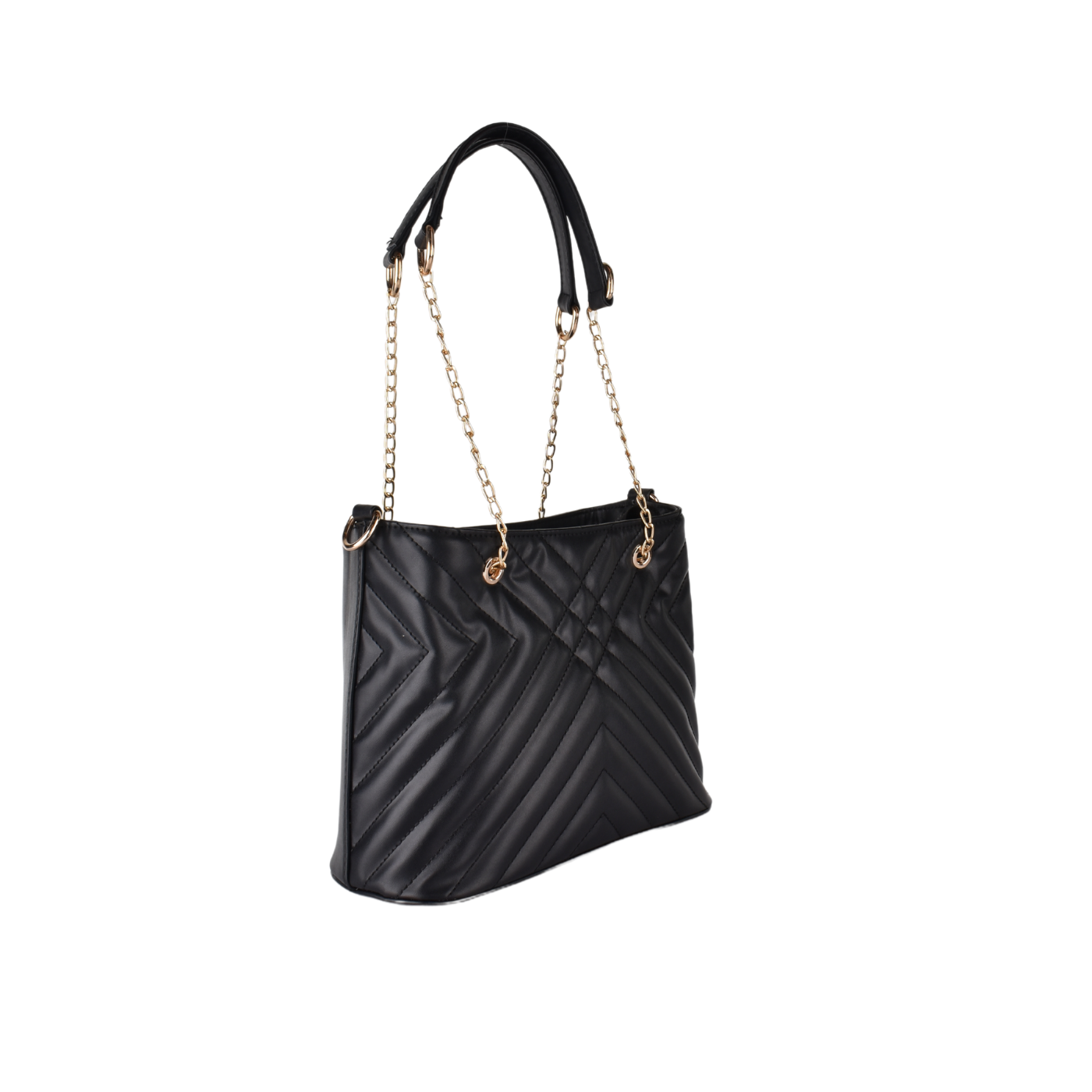 Lined Leather Shoulder Bag