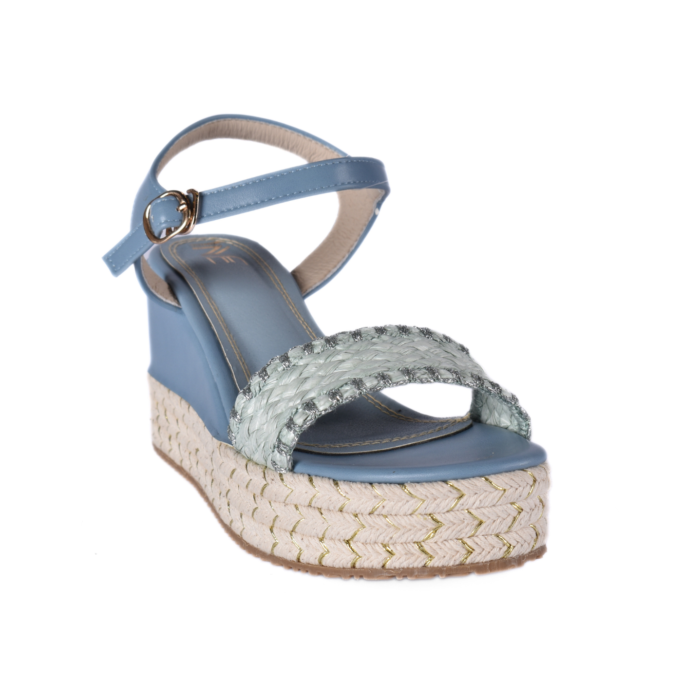 High Heel Sandal With Details Light blue Melouk