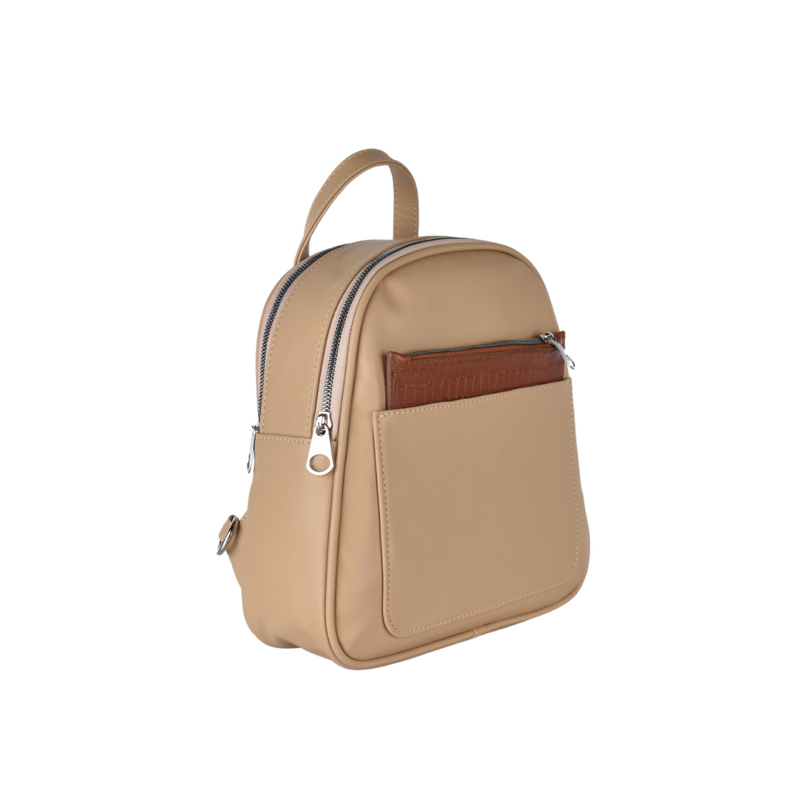 Leather Backpack with pocket