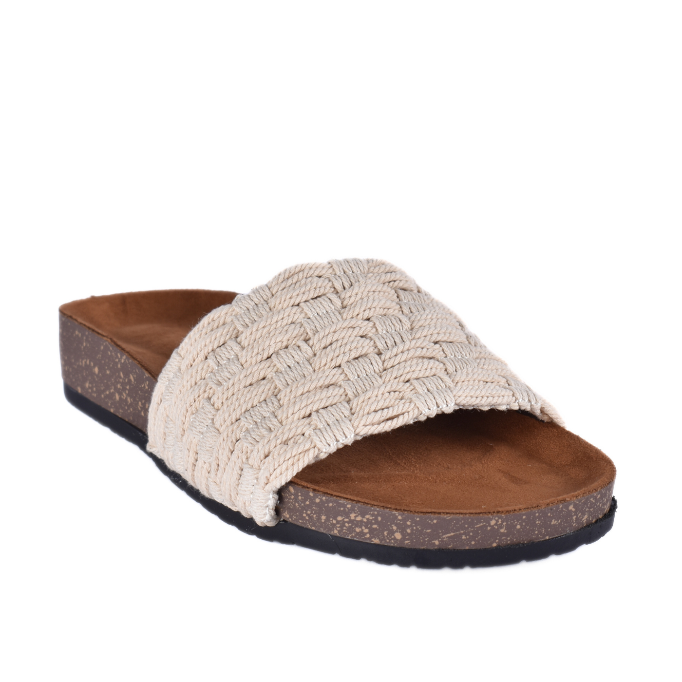 Embossed Leather Flat Slipper
