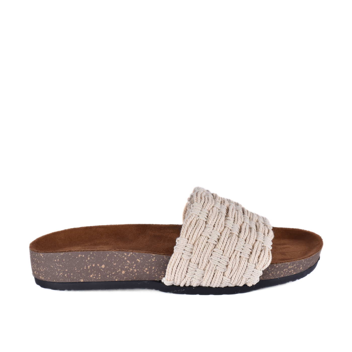 Embossed Leather Flat Slipper