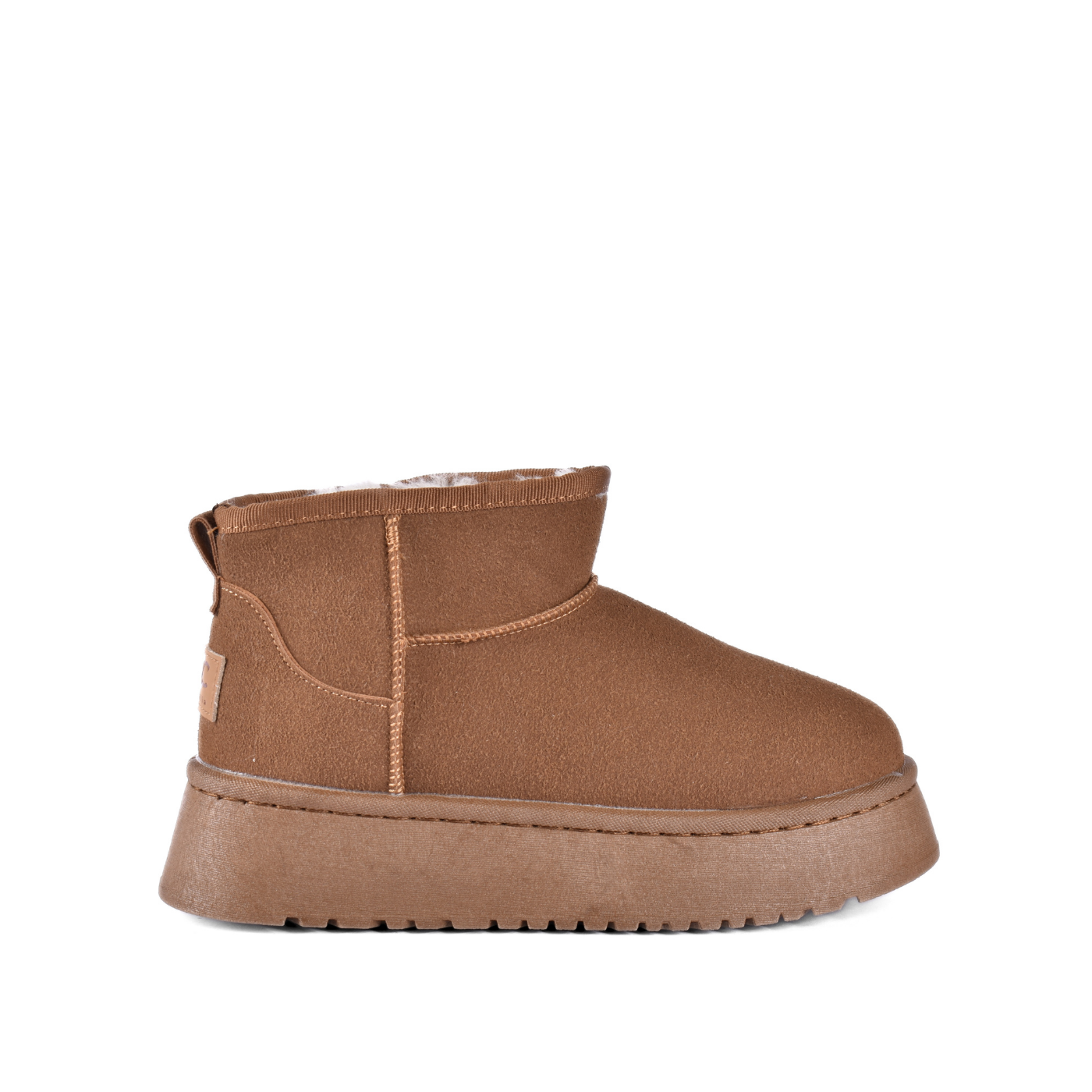 Simple Fur Platform Ankle Boots Melouk
