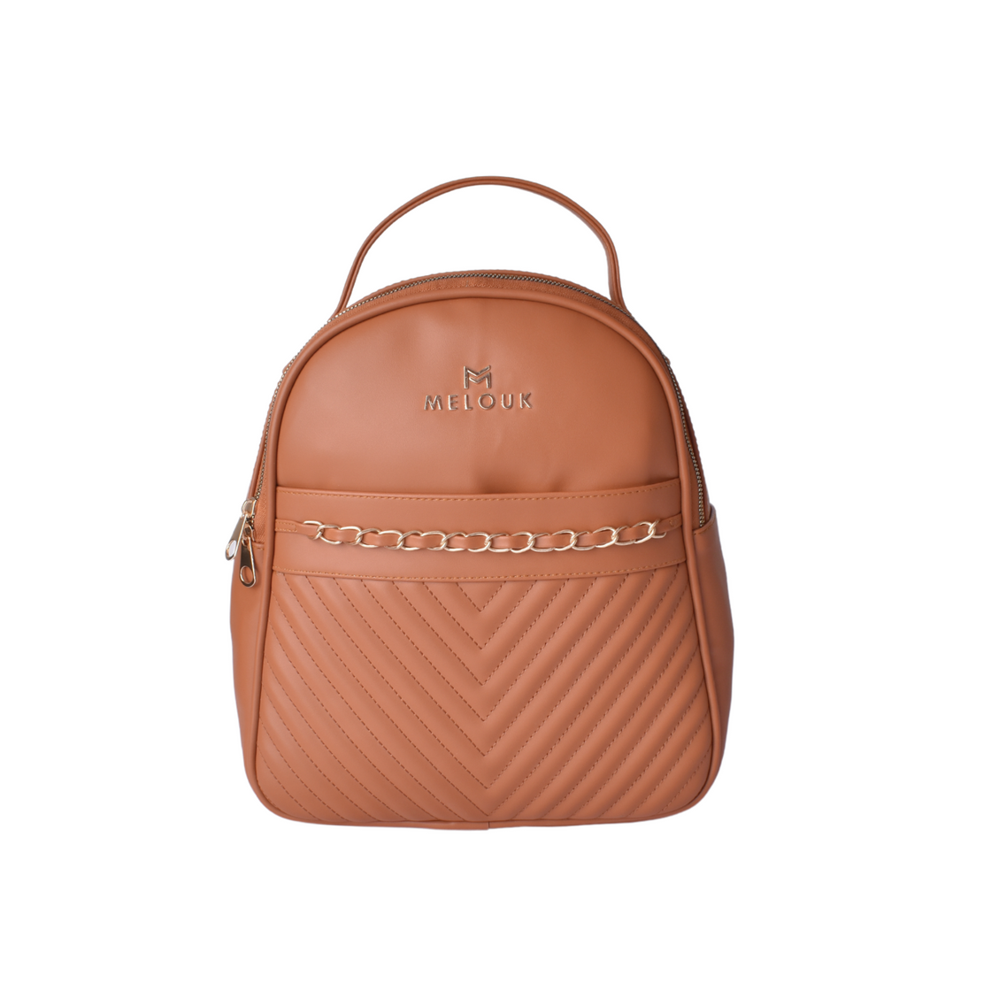 Embossed Leather Backpack Bag