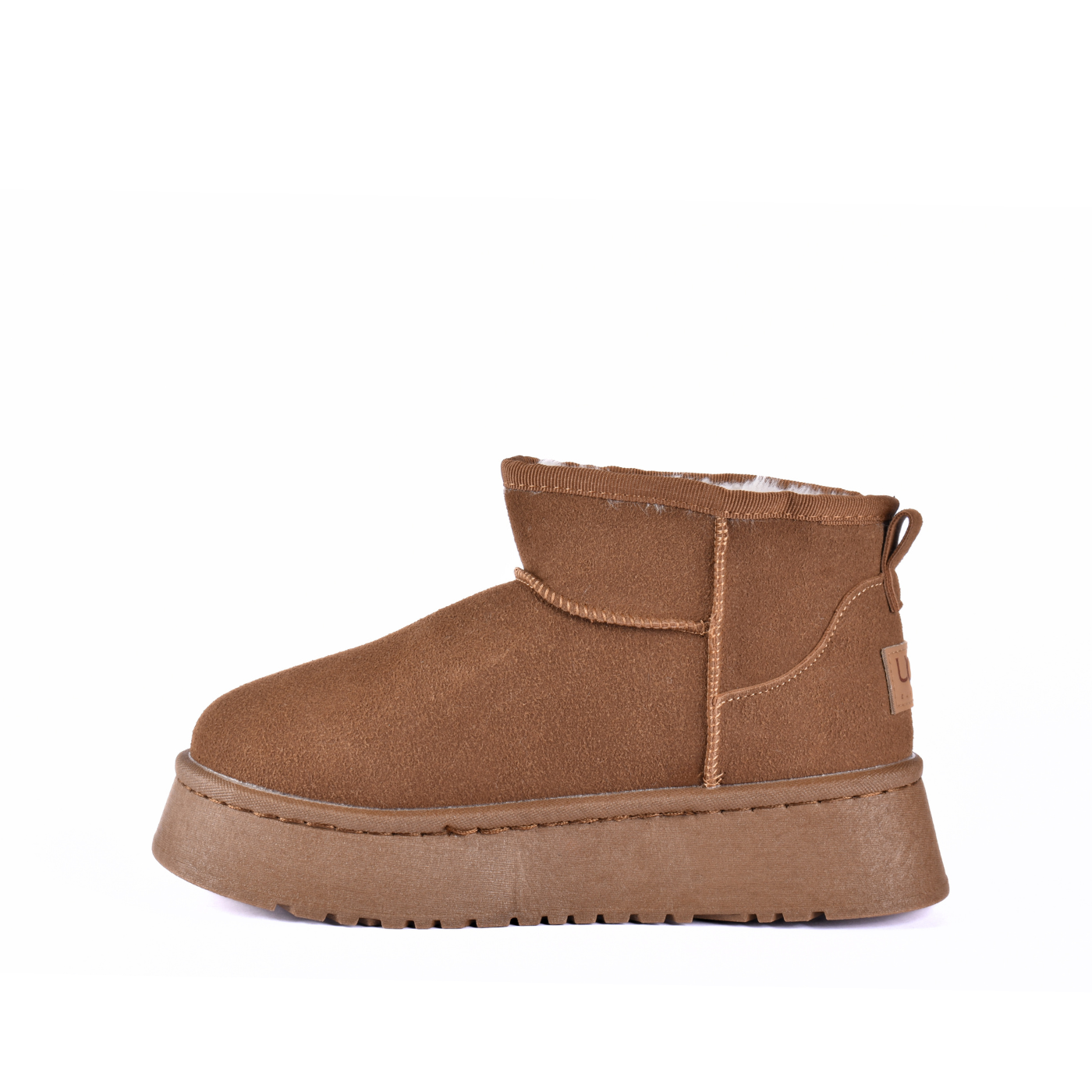 Simple Fur Platform Ankle Boots Melouk