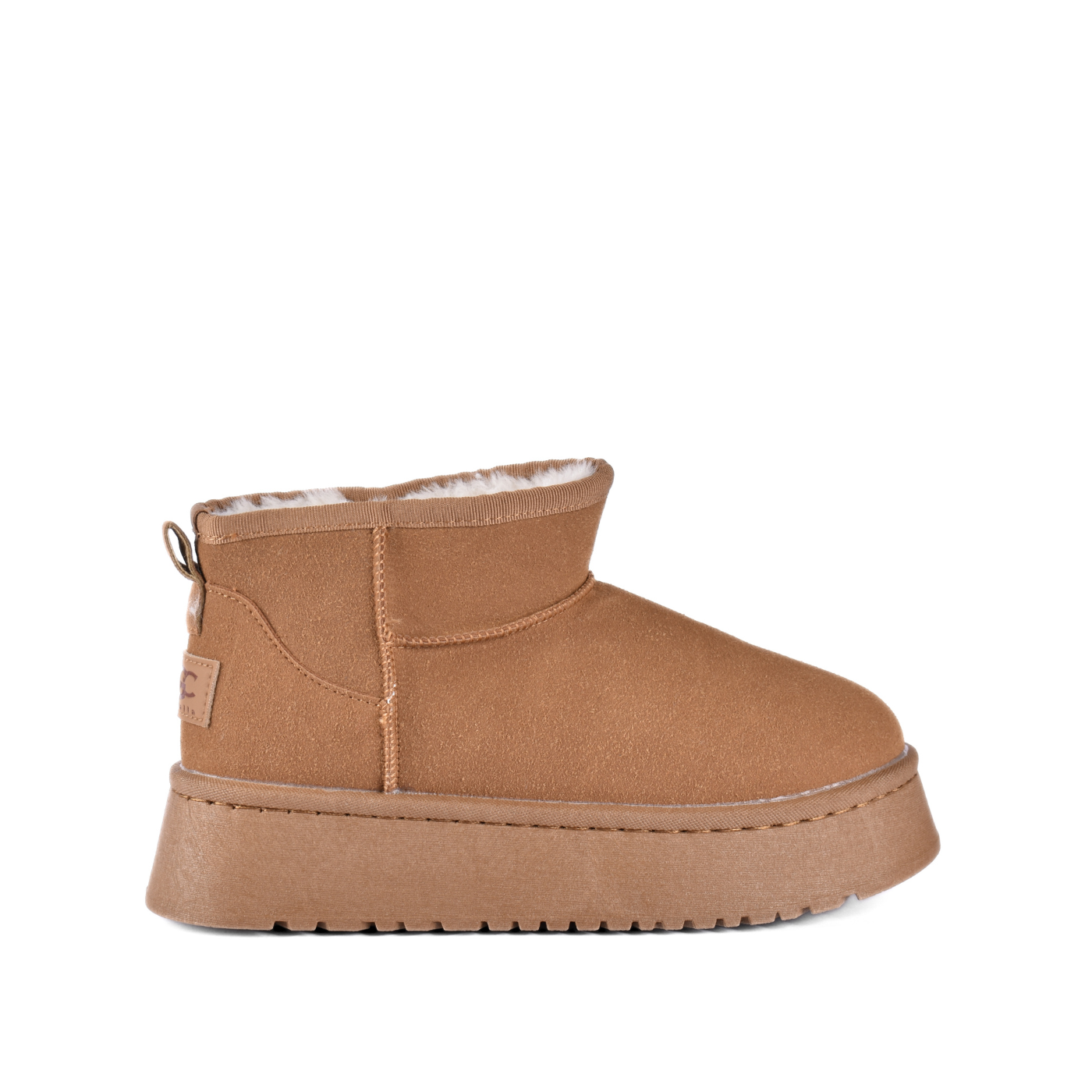Simple Fur Platform Ankle Boots Melouk