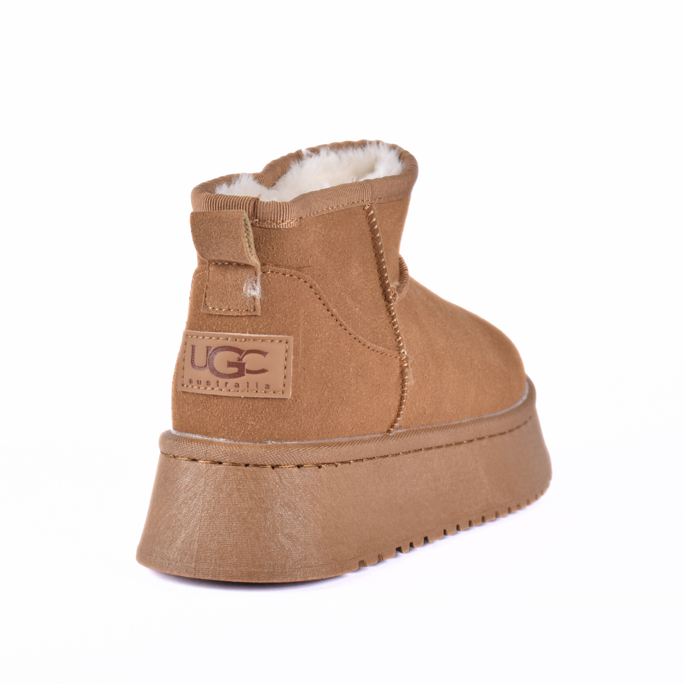 Simple Fur Platform Ankle Boots Melouk