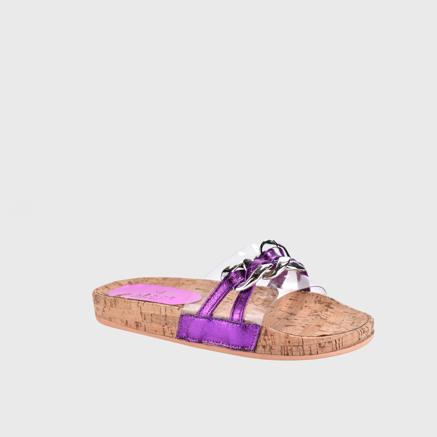 Purple Flat Slipper with Studs