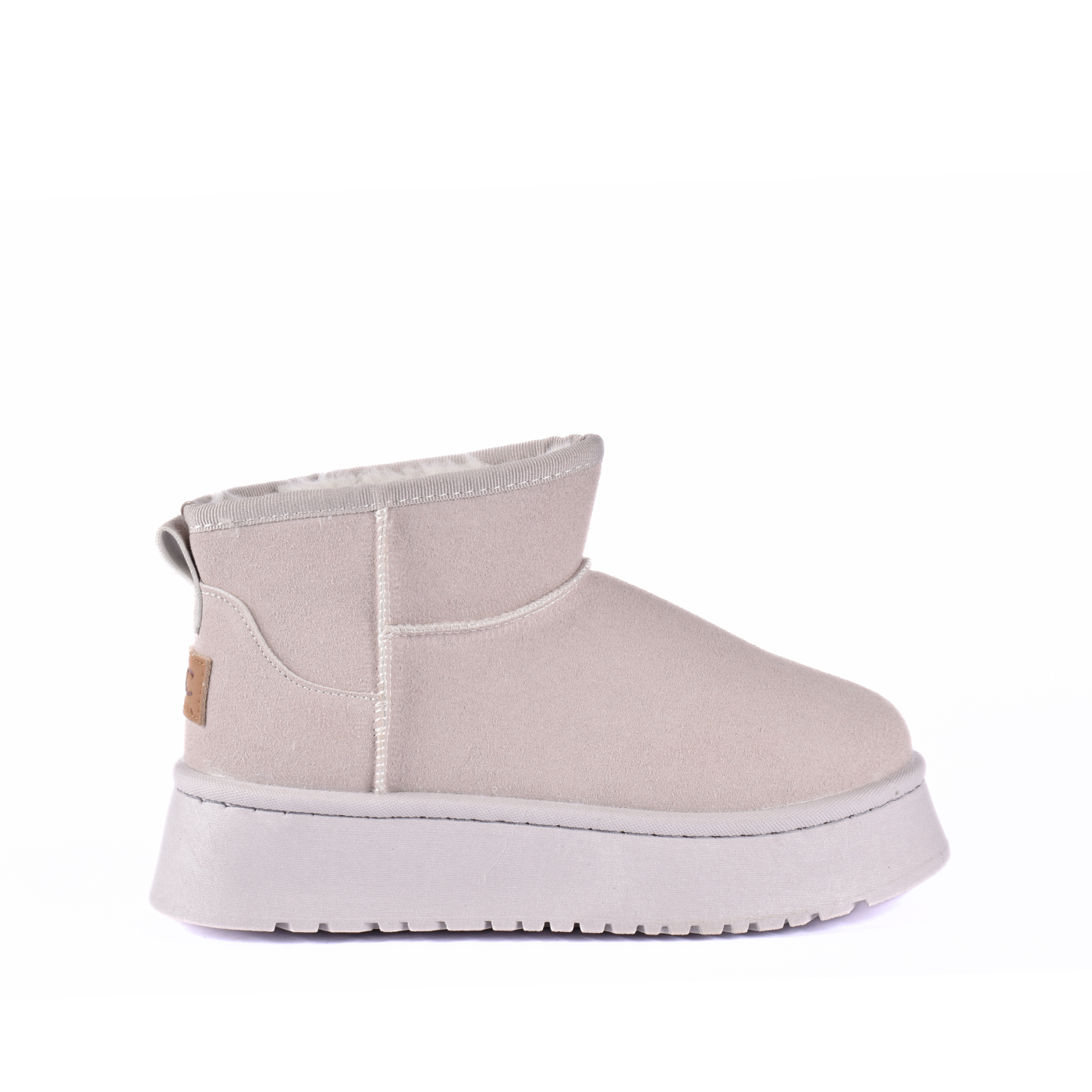 Simple Fur Platform Ankle Boots Melouk