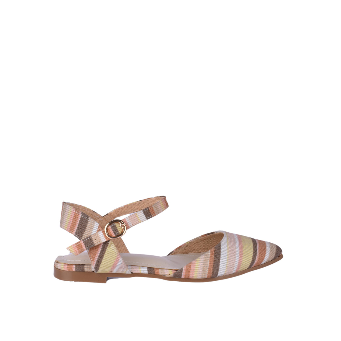 Flat Mid-Heel Sandal