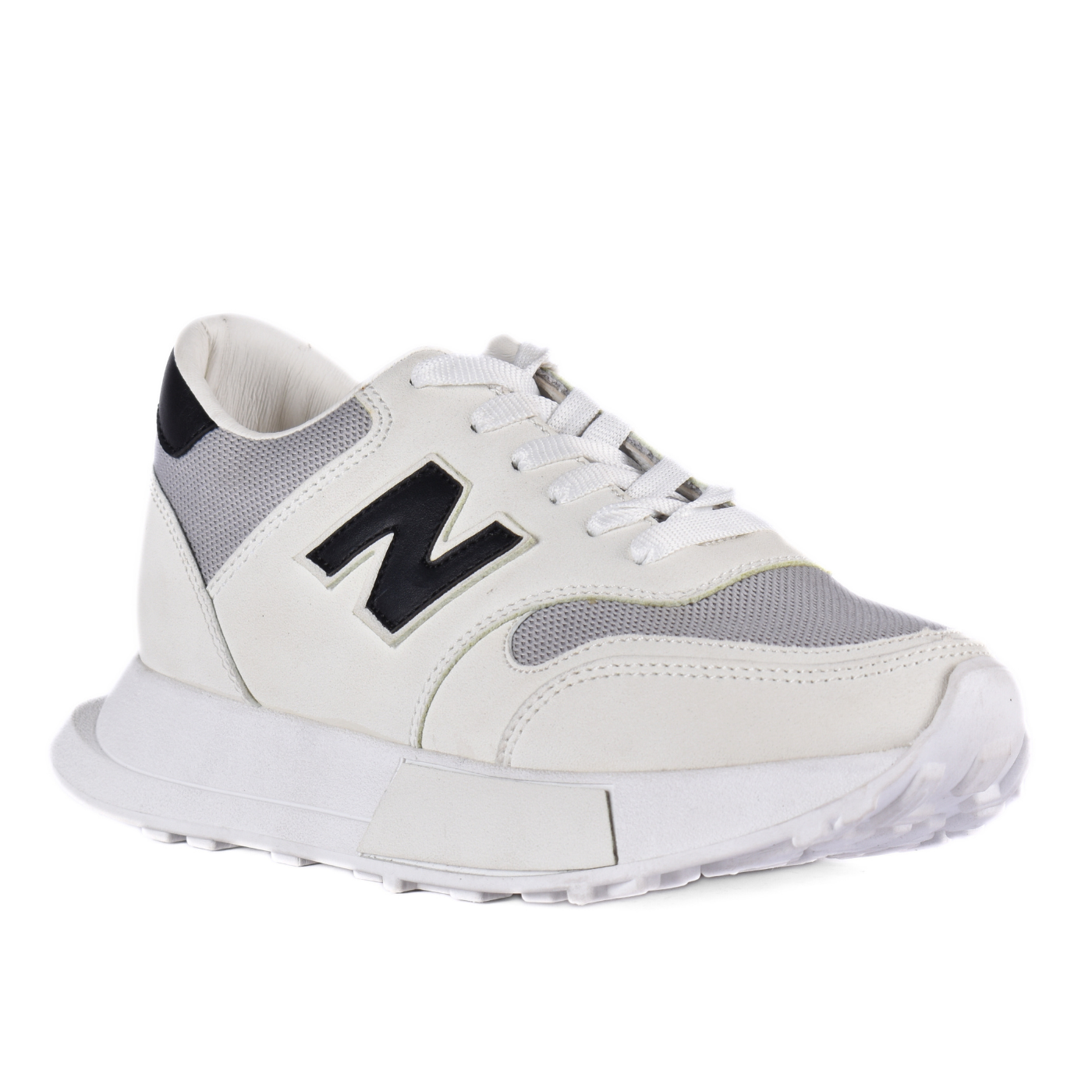 Sole Lace Closure Sneakers White Melouk