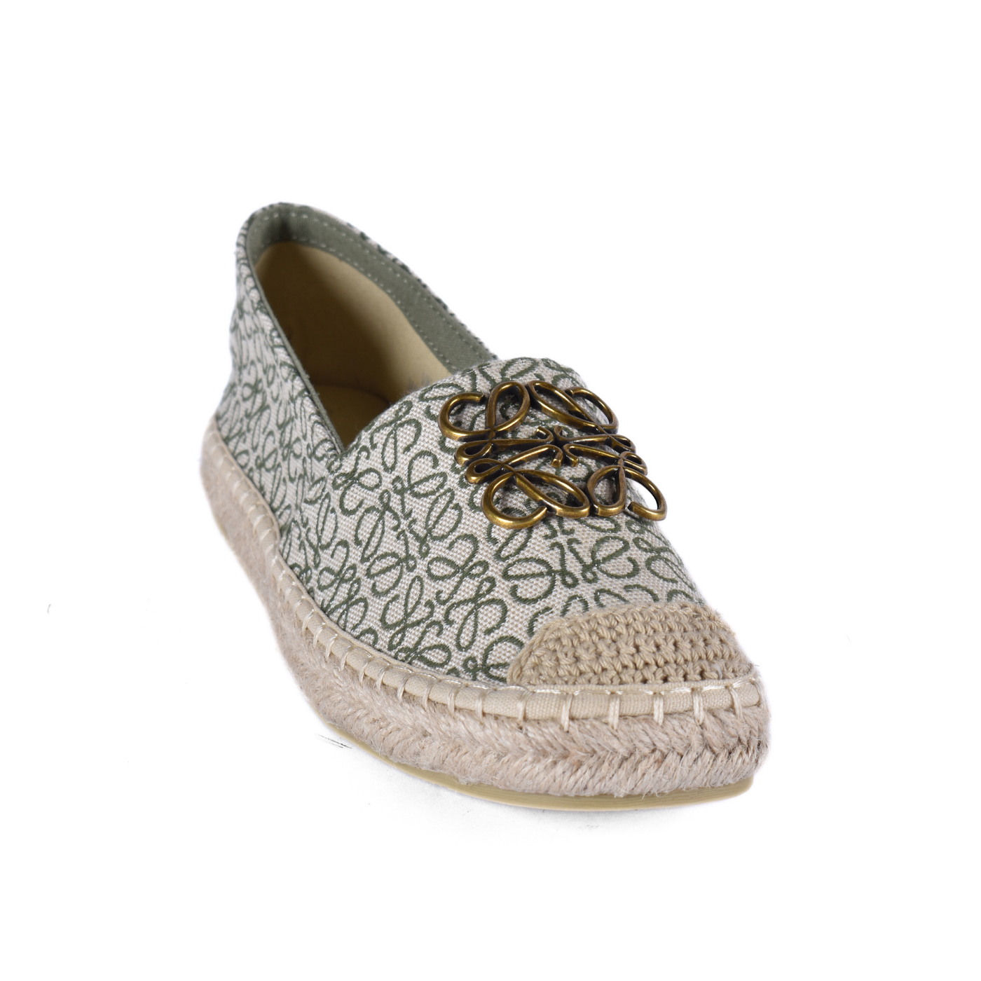 Bi-Toned Slip On Casual Flats Green Melouk