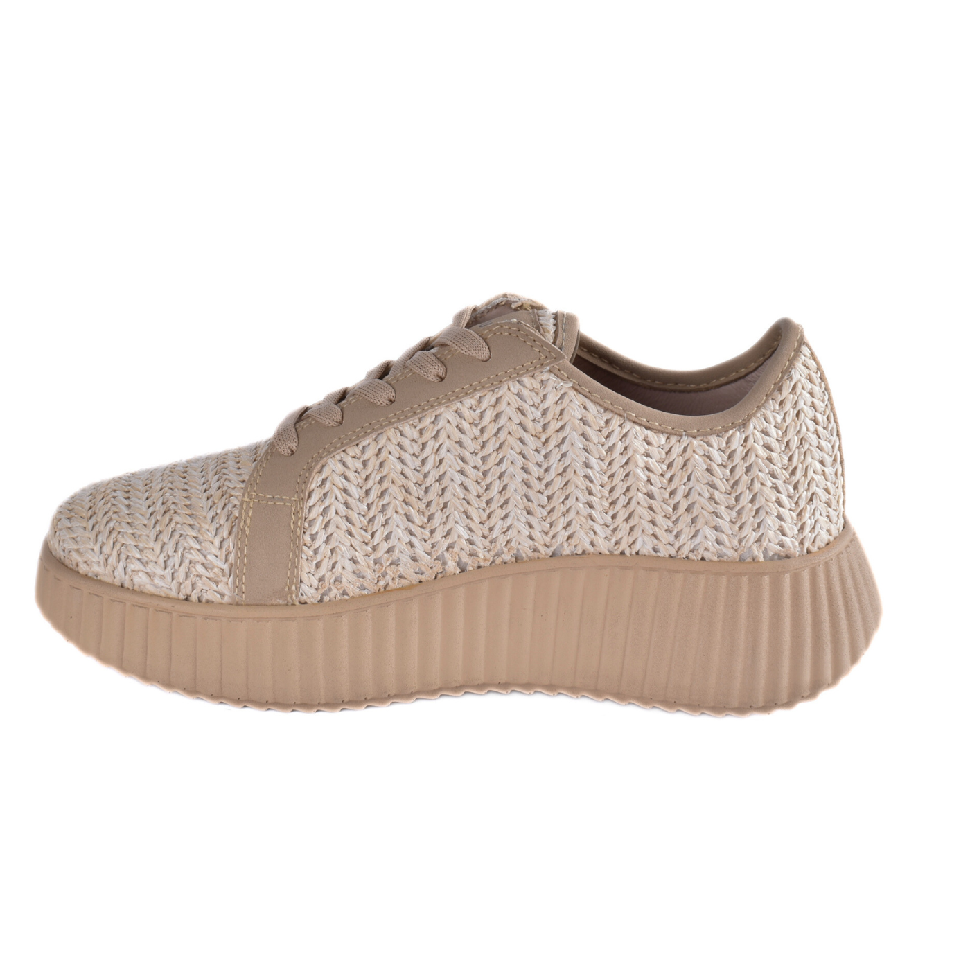 Textile Stitched Flat Shoes Melouk