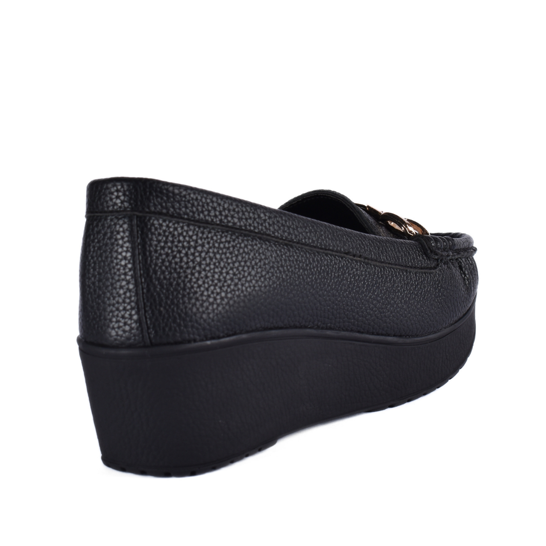 Basic Leather Shoe with Elastic Side