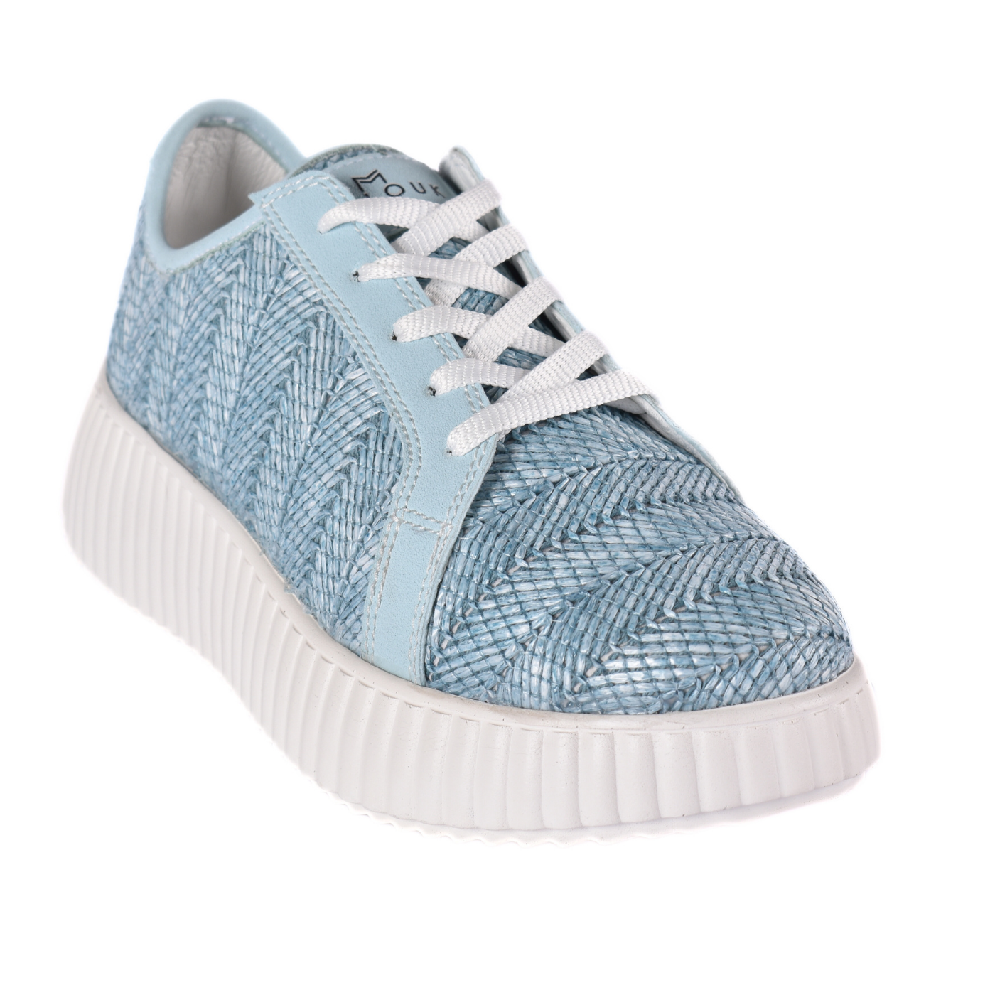 Textile Stitched Flat Shoes
