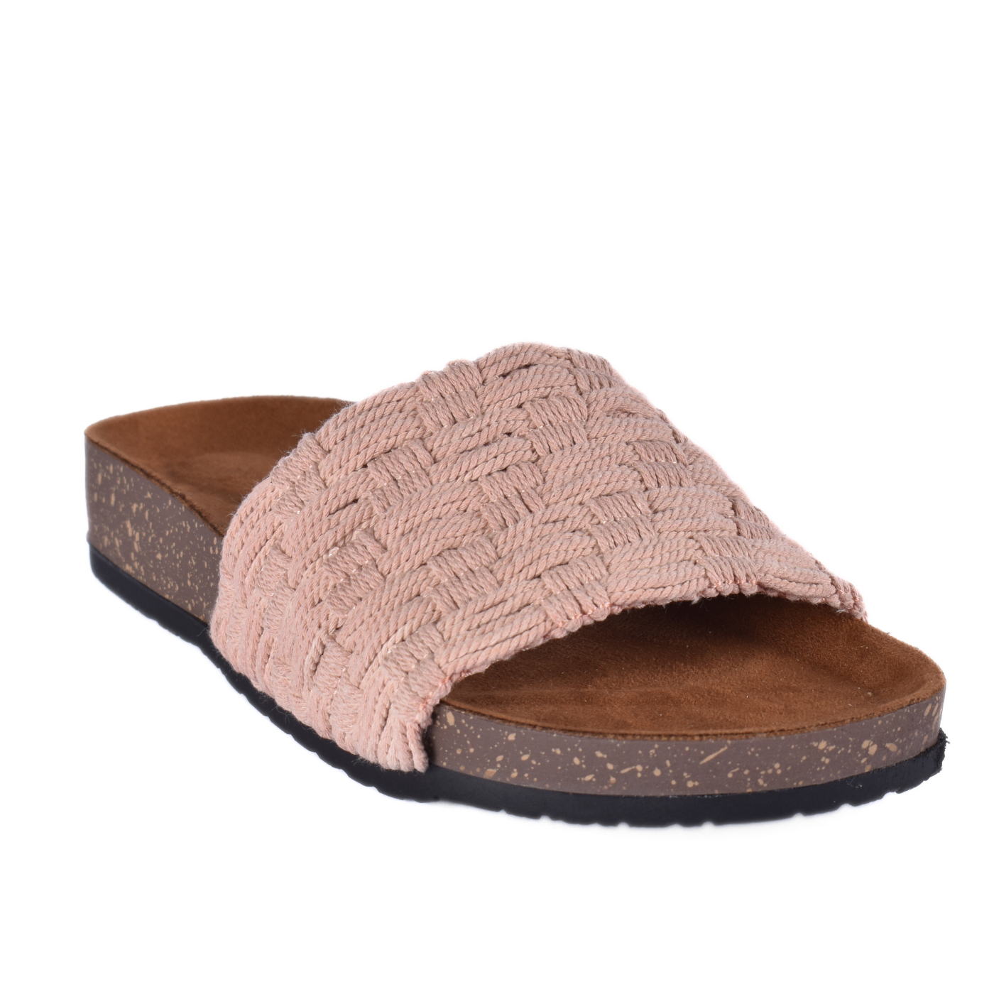 Embossed Leather Flat Slipper