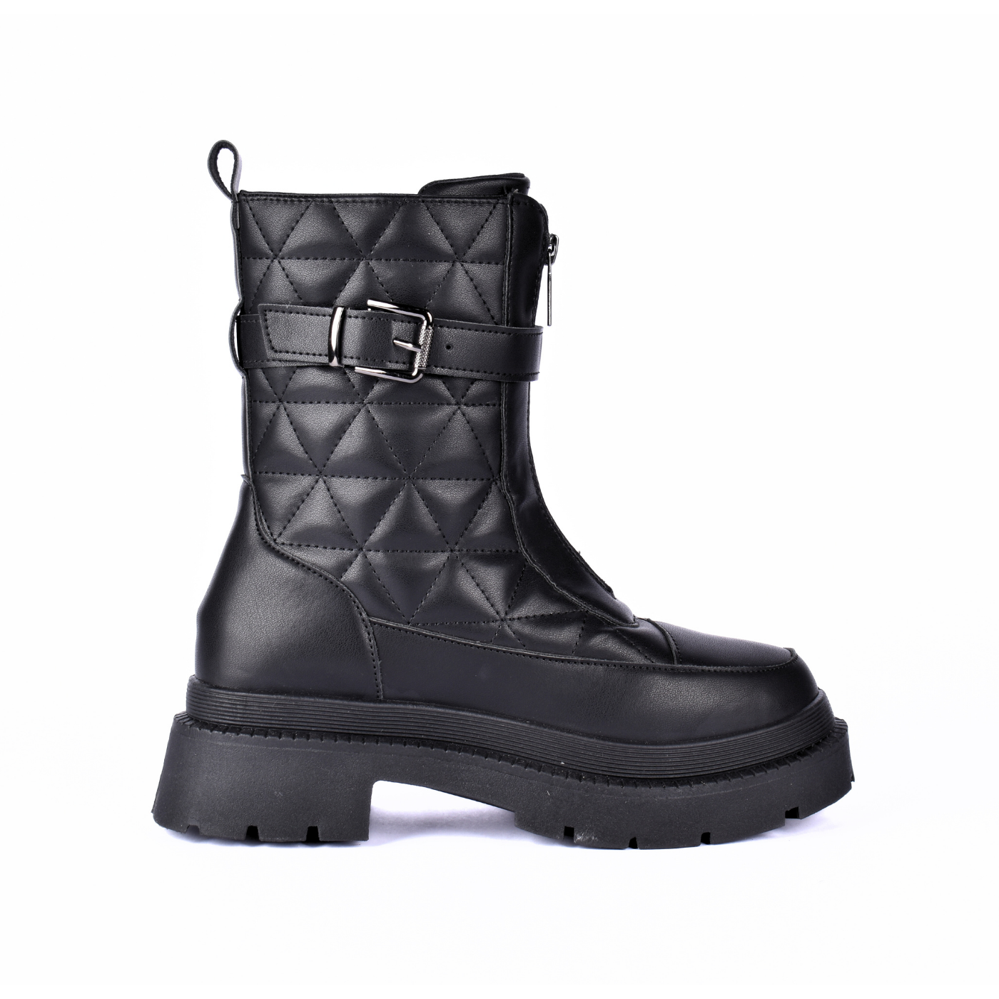 Fashion Leather Half Boots With Zipper Melouk