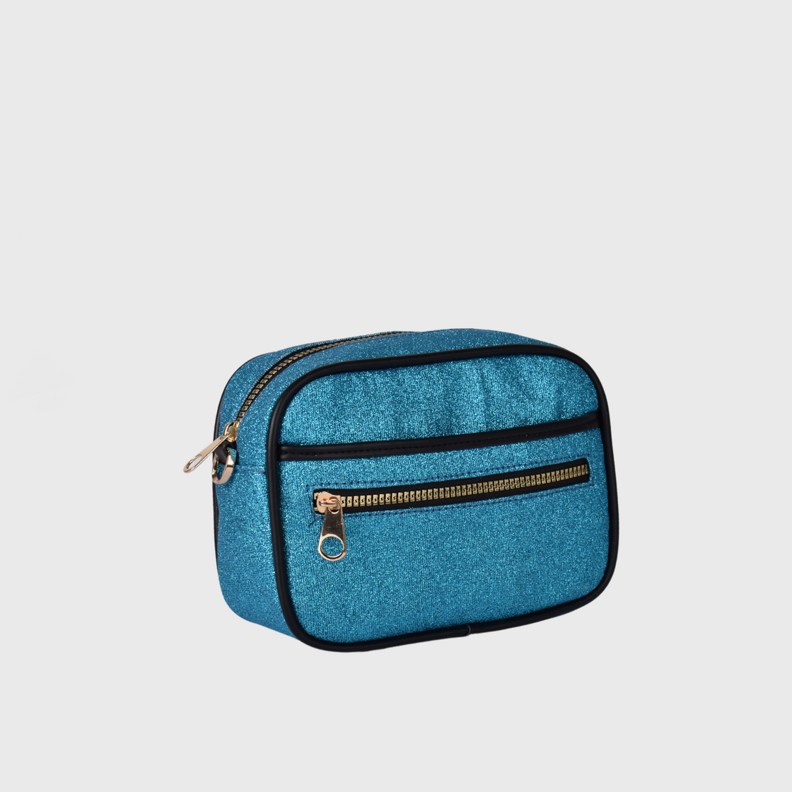 Blue Embossed Mini Cross Body bag