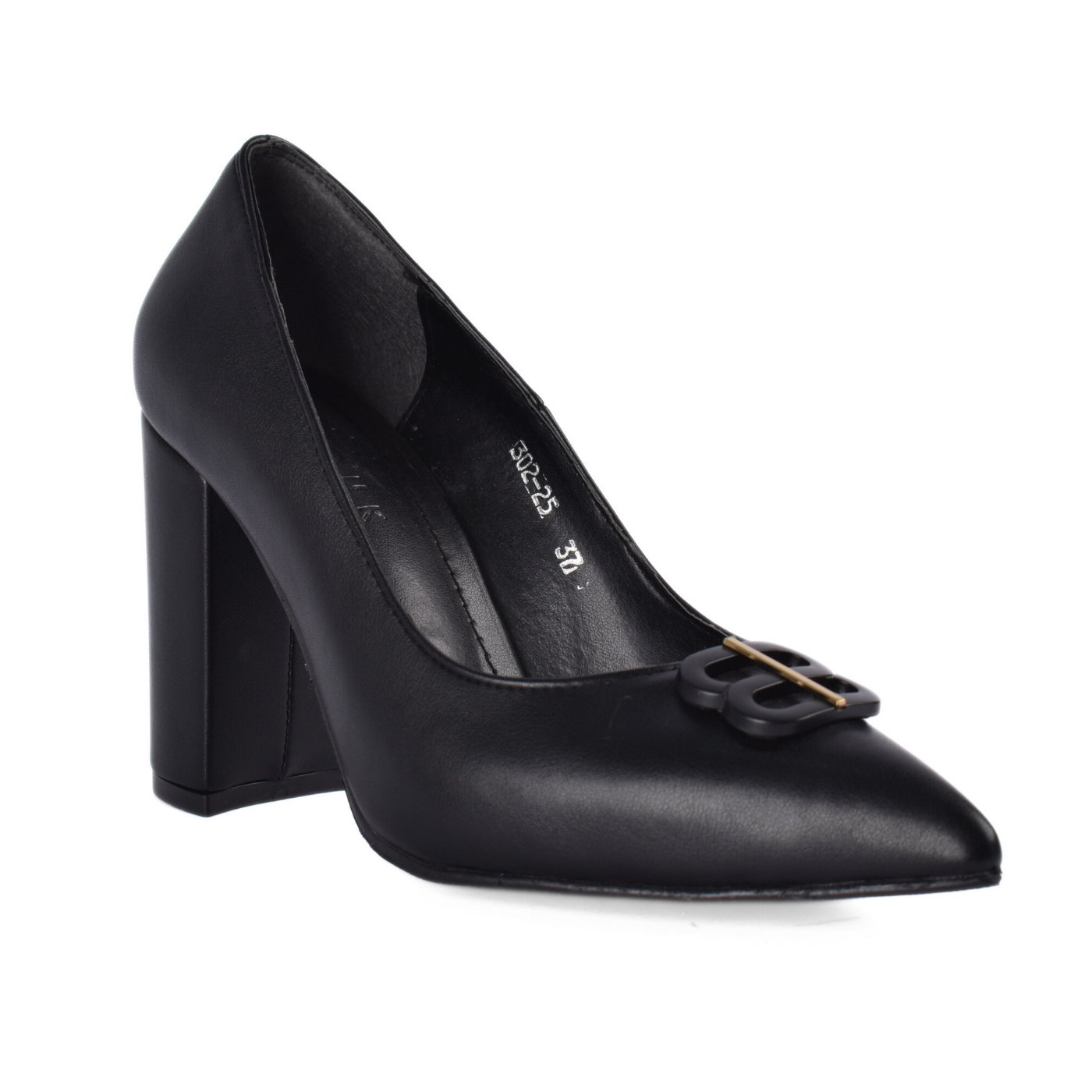 Modern Slim Heel Shoes Black