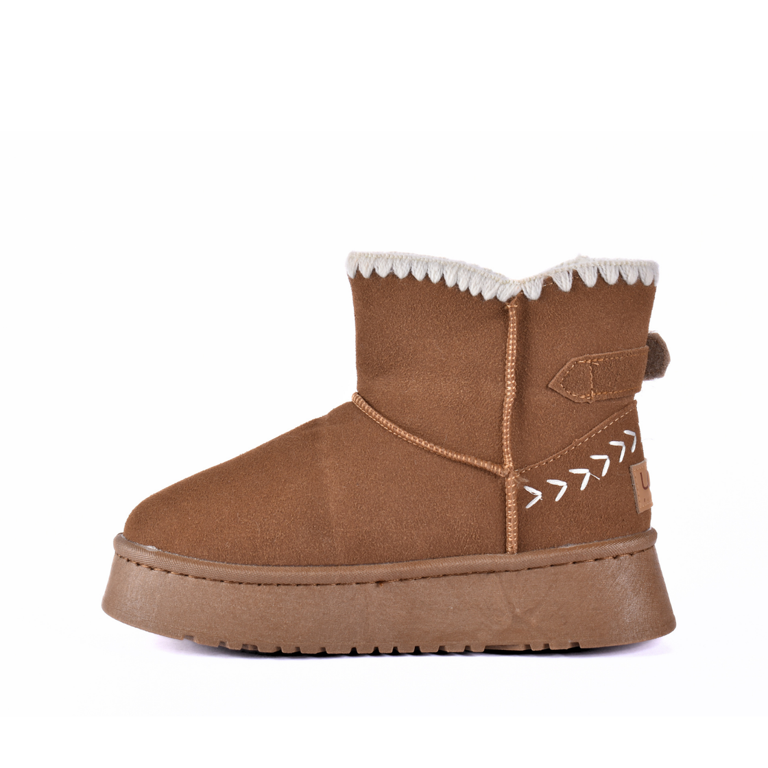 Suede Platform With Side Buckle