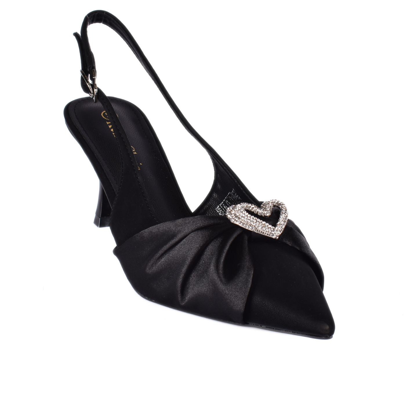 Buckle Closure Heeled Sandals With Decorative Accessory