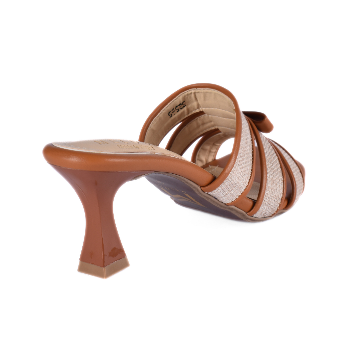 Embossed Leather Heel Slipper