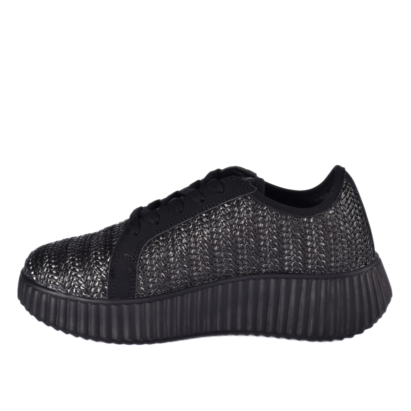 Textile Stitched Flat Shoes Melouk