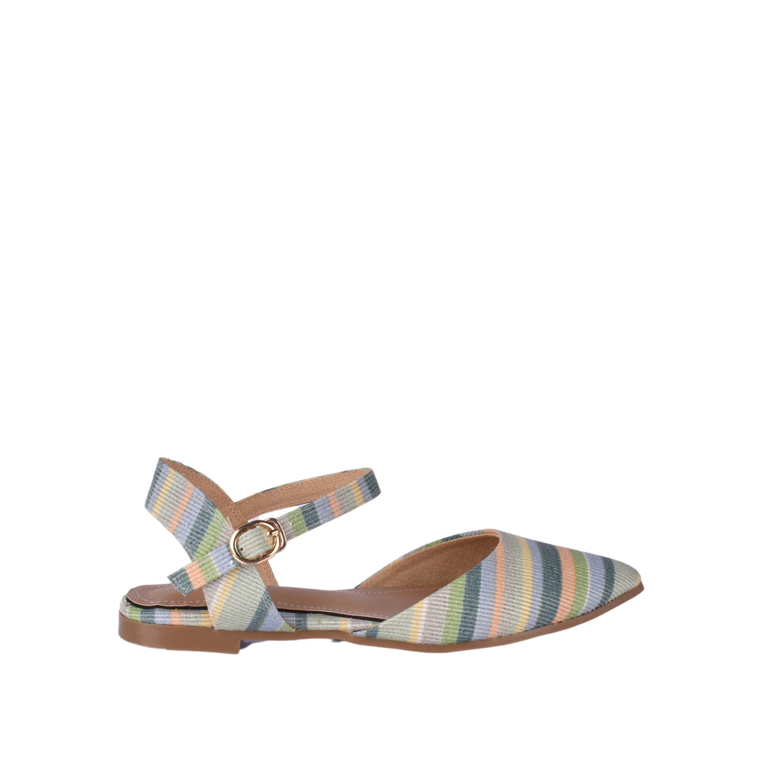 Flat Mid-Heel Sandal