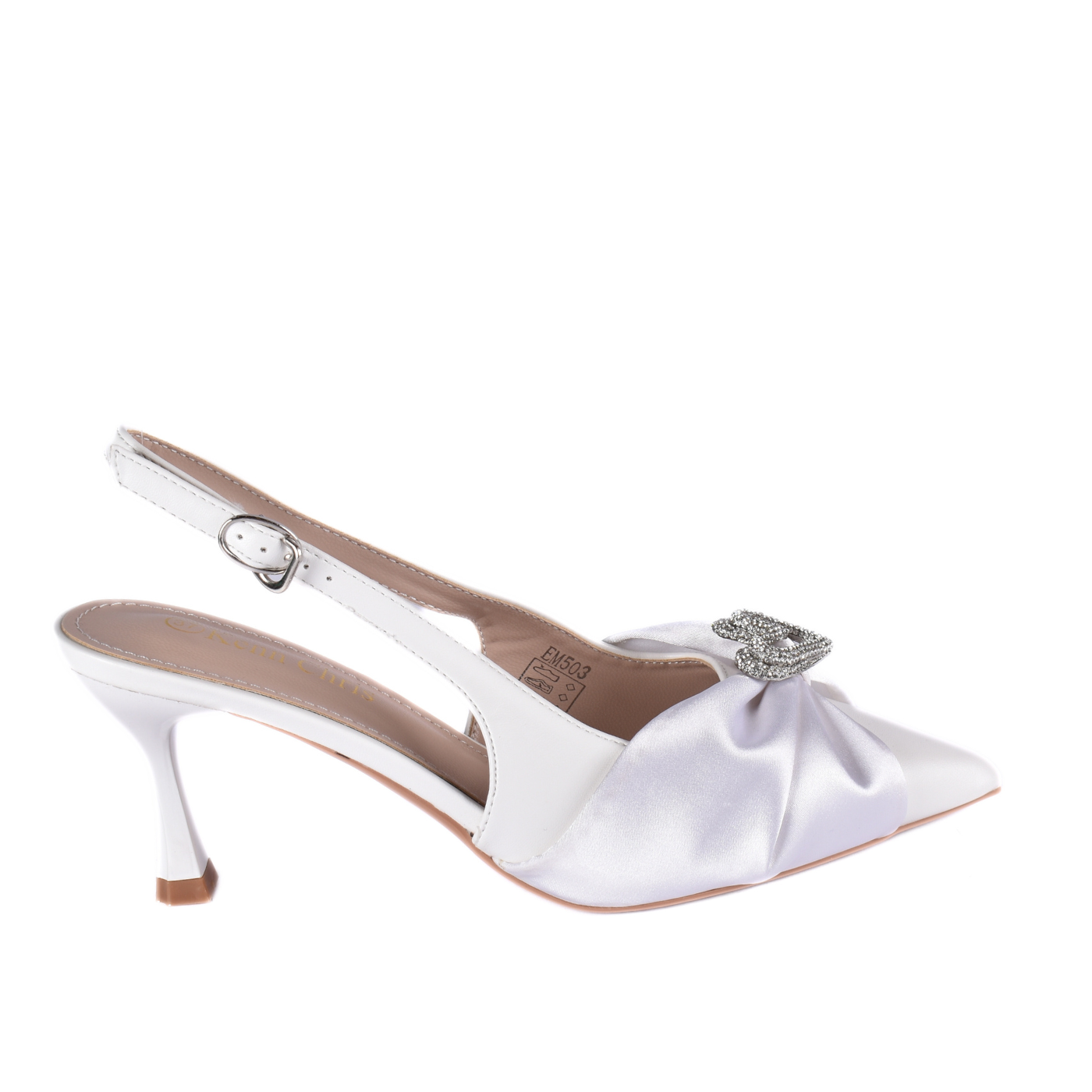 Buckle Closure Heeled Sandals With Decorative Accessory