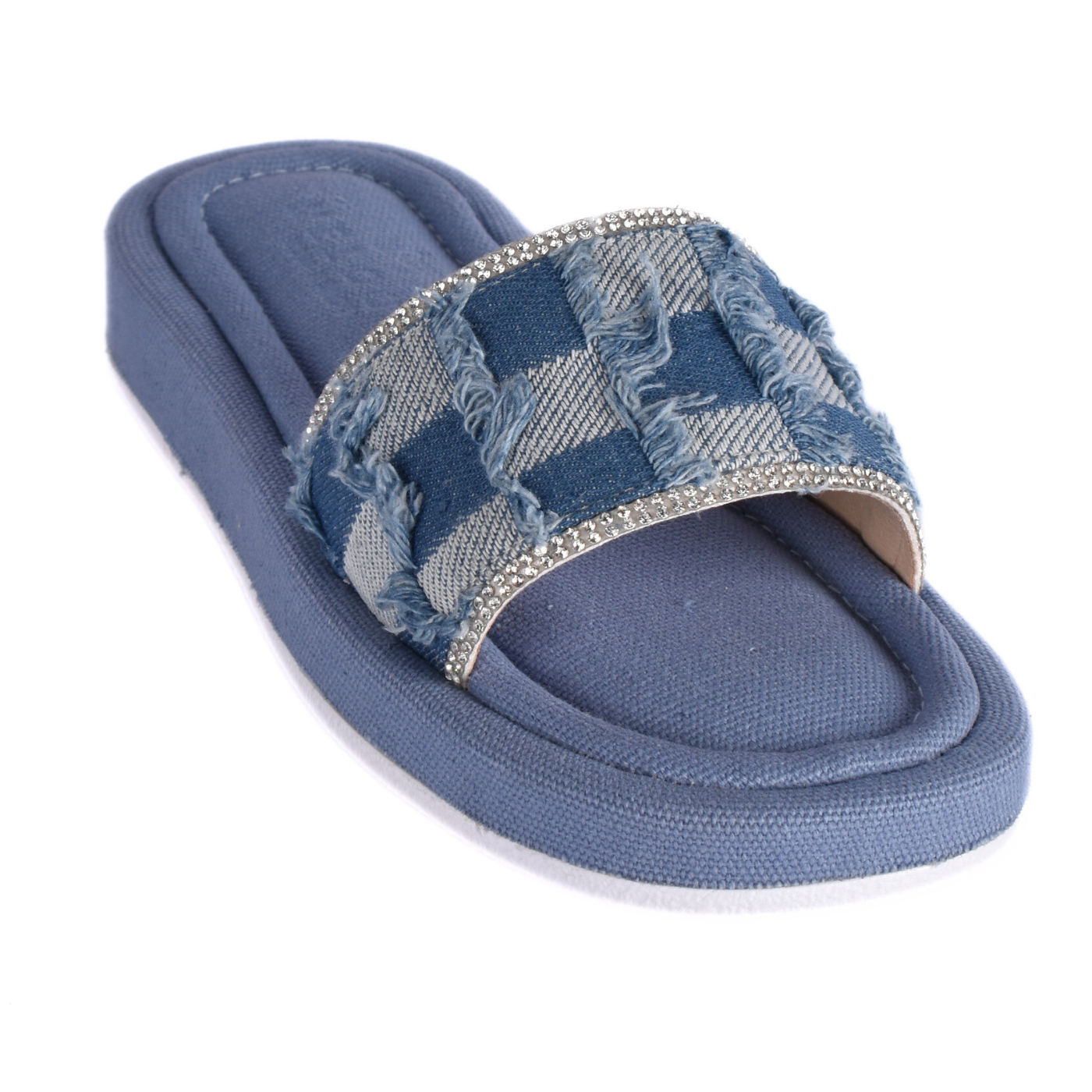 Textured Slide with Crystal Trim