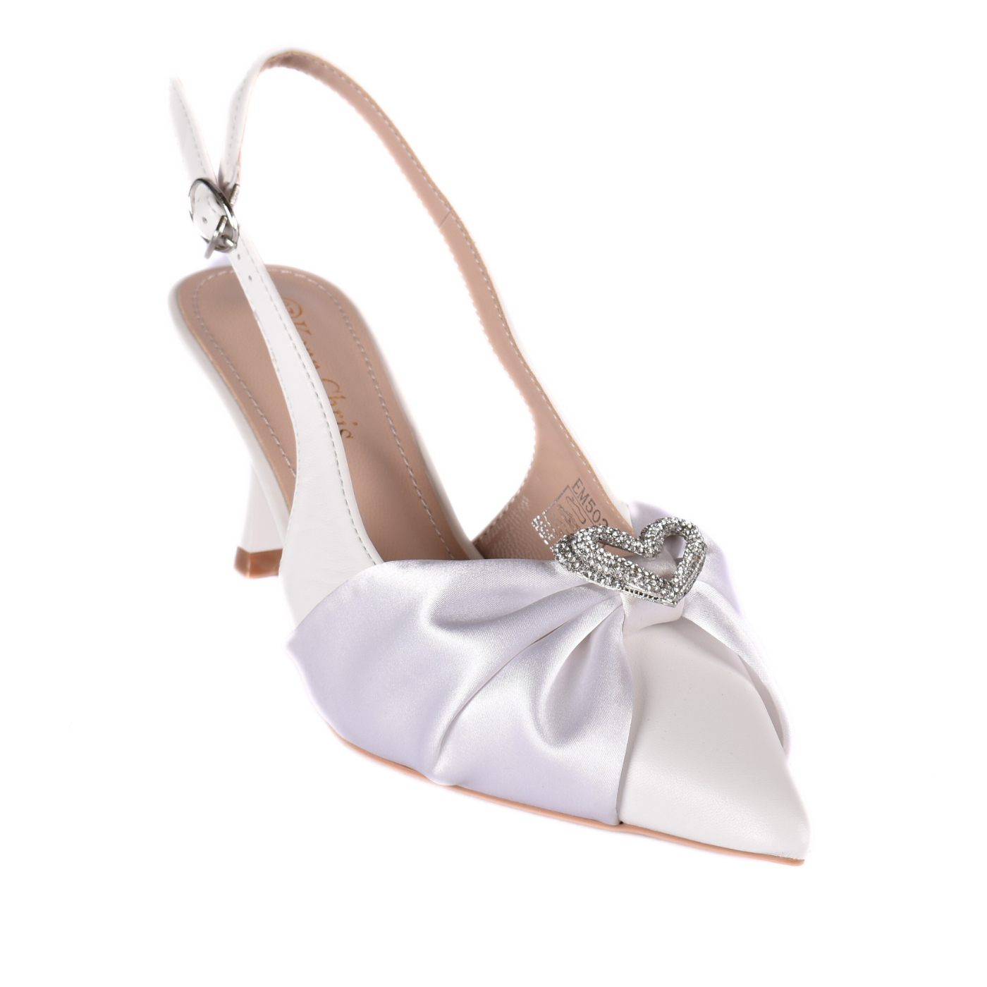 Buckle Closure Heeled Sandals With Decorative Accessory