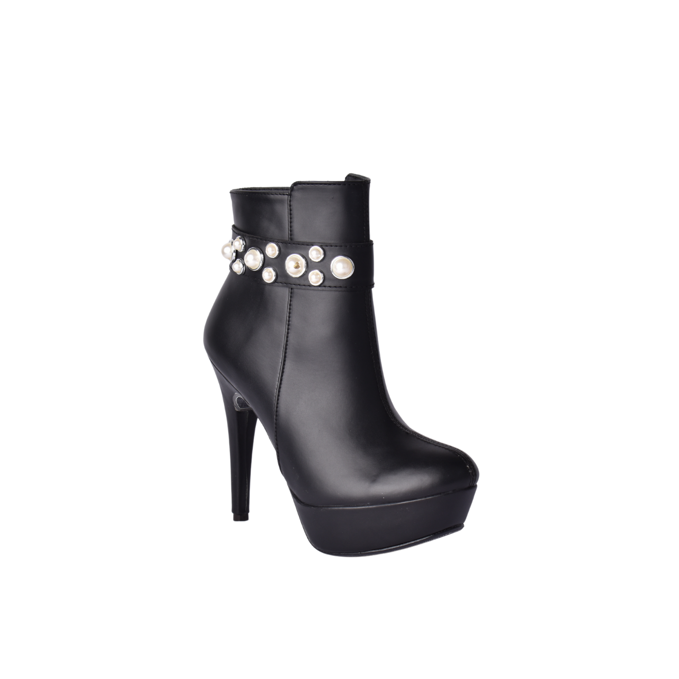 Leather Ankle Boots With Pearl Melouk