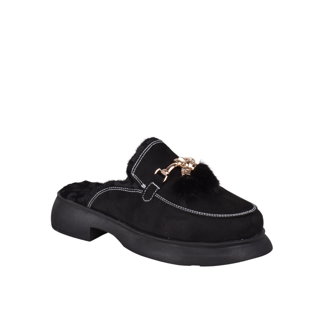 Suede Comfy Clogs With Buckle