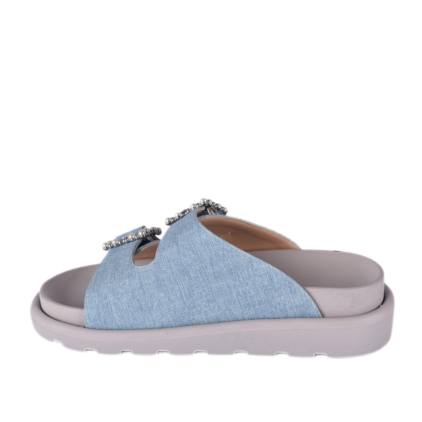 Slipper with Studs Straps Flat Melouk