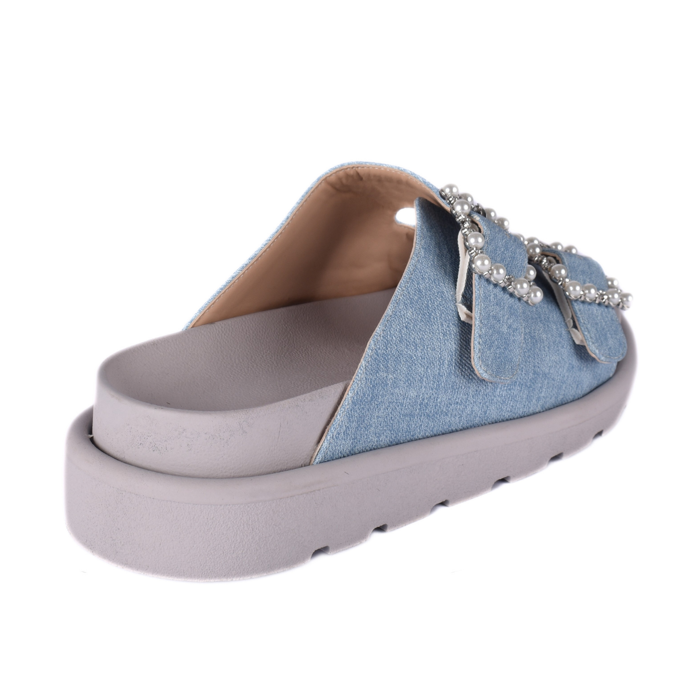 Slipper with Studs Straps Flat Melouk