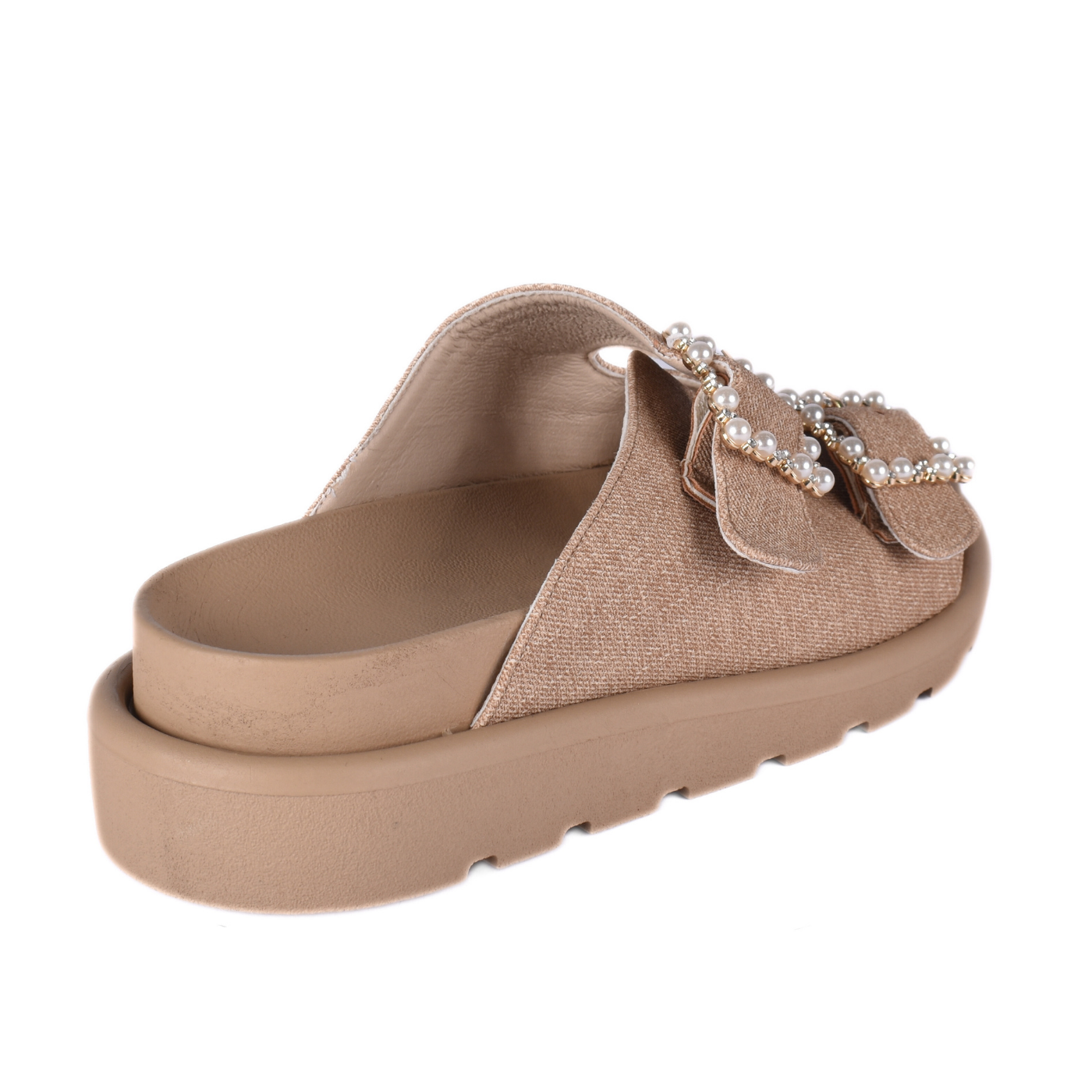 Slipper with Studs Straps Flat Melouk