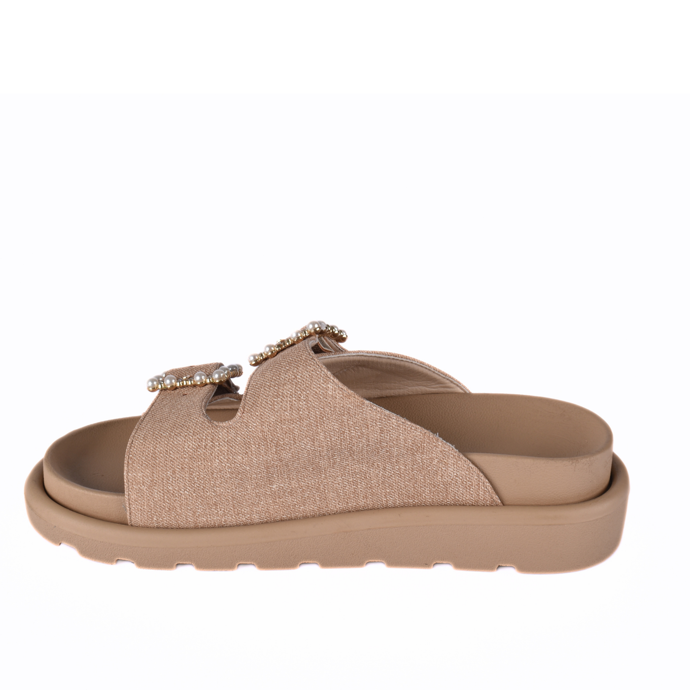 Slipper with Studs Straps Flat Melouk