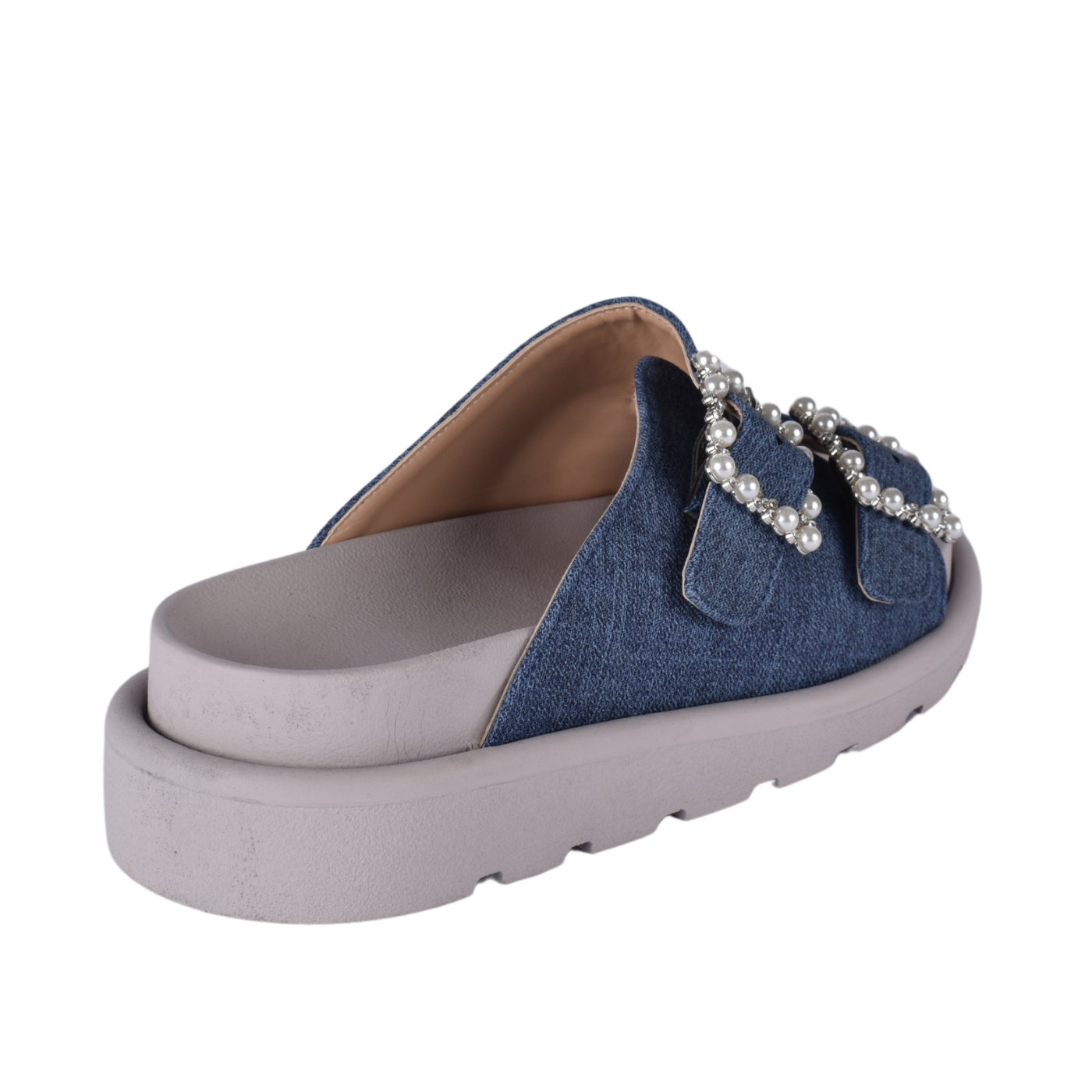 Slipper with Studs Straps Flat Melouk