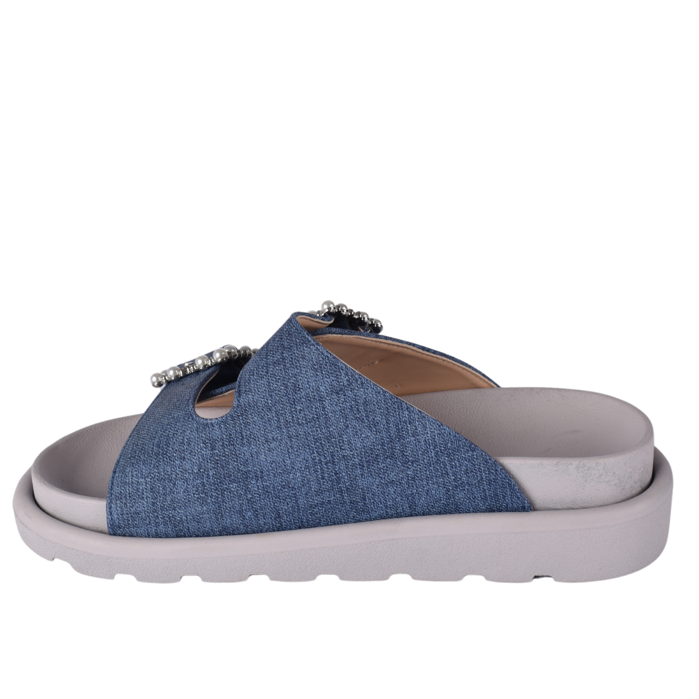 Slipper with Studs Straps Flat Melouk