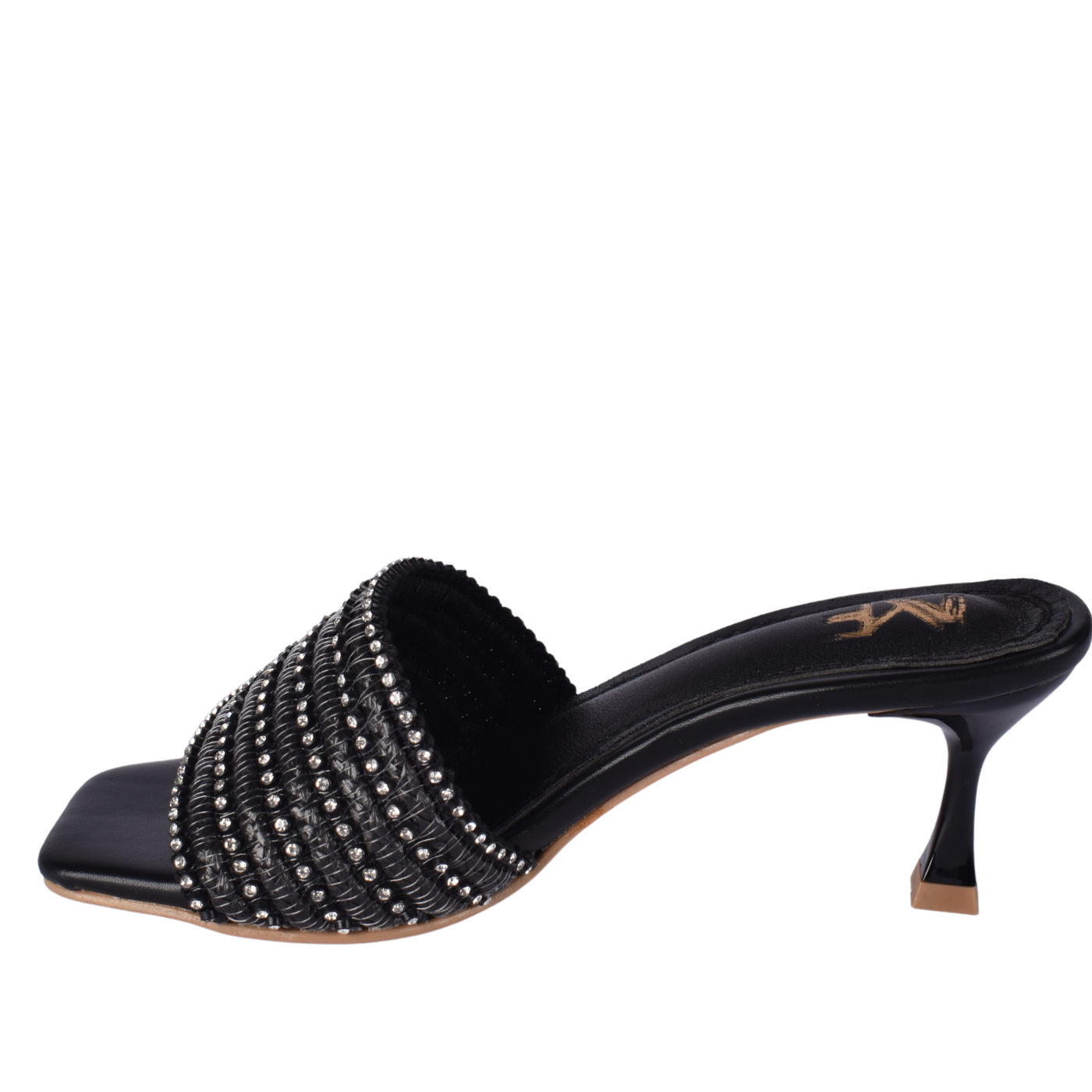 Studded Oval Heeled Mules Melouk